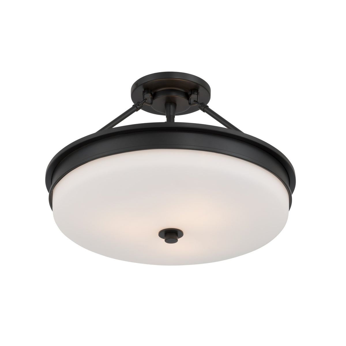 Minka-Lavery - 14086-899 - Three Light Semi-Flush Mount - Halora - Dark Matte Black