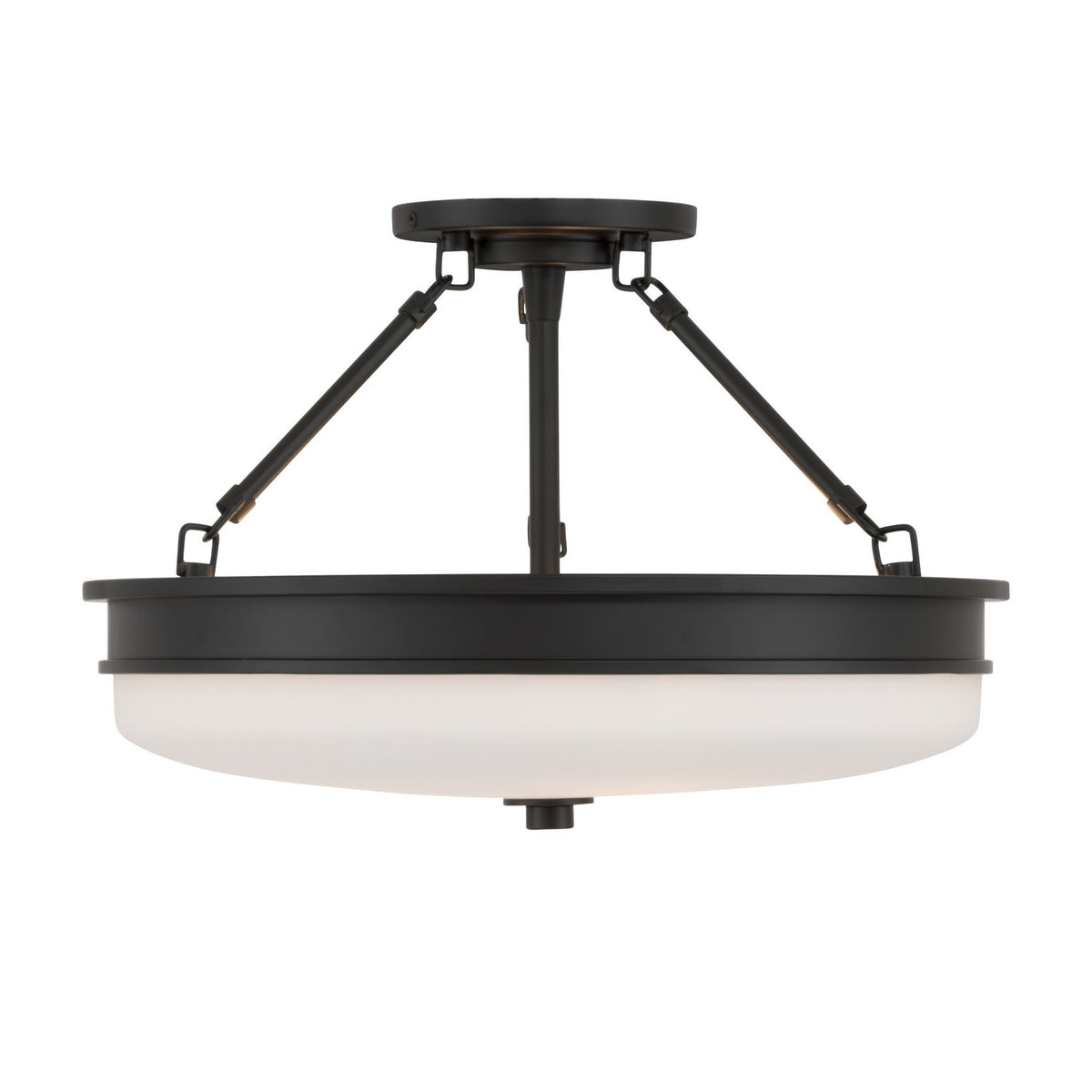 Minka-Lavery - 14086-899 - Three Light Semi-Flush Mount - Halora - Dark Matte Black