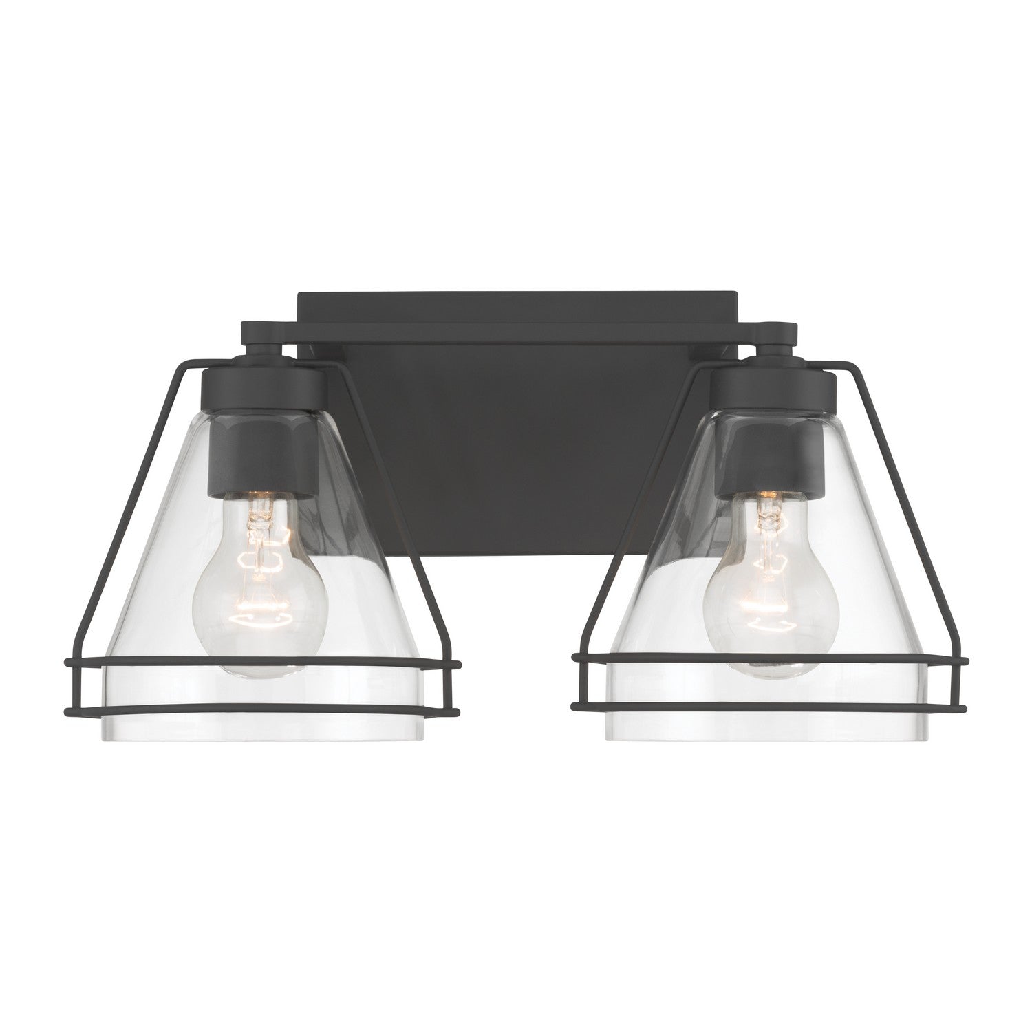 Minka-Lavery - 17642-899 - Two Light Vanity - Lorenth - Dark Matte Black