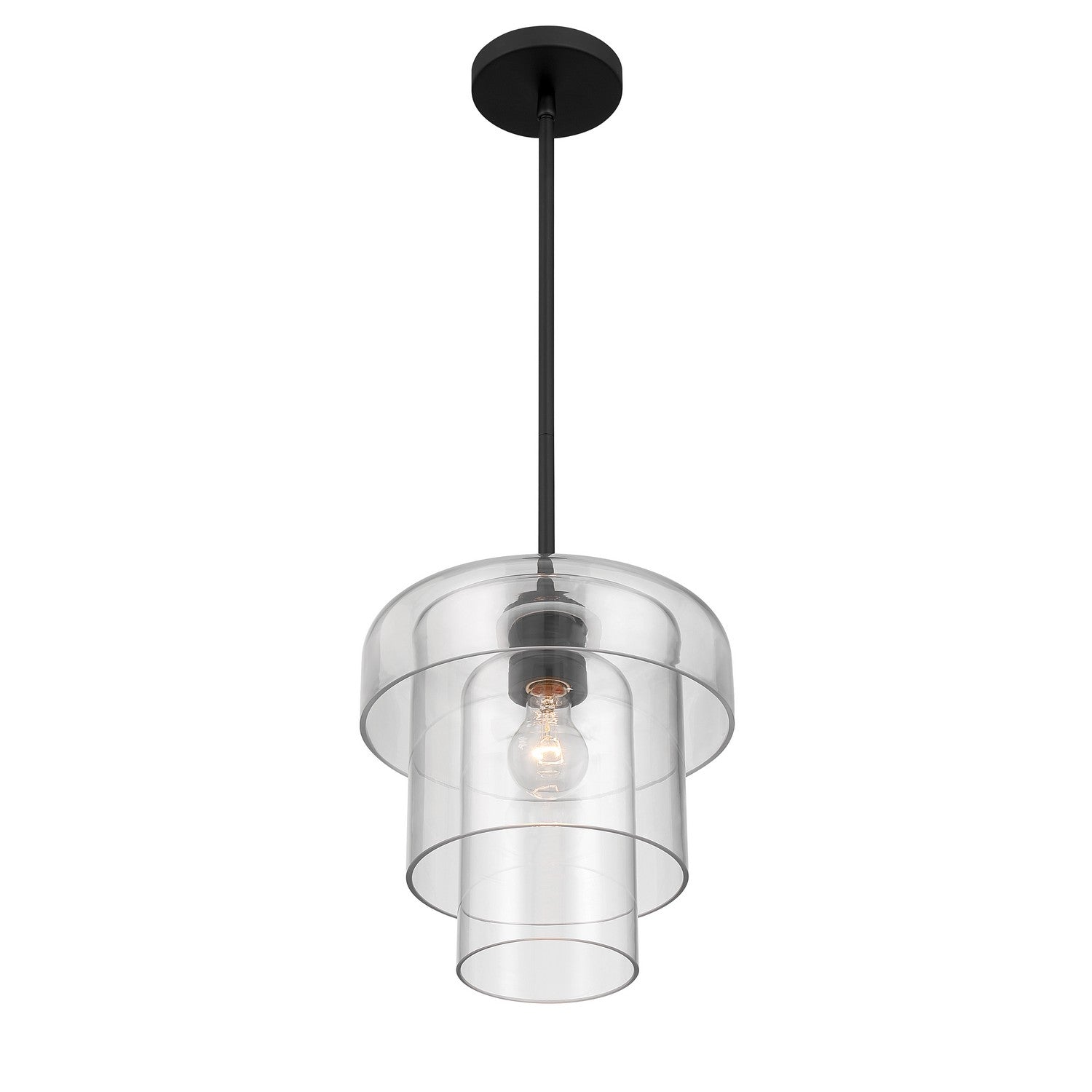 Minka-Lavery - 19615-899 - One Light Pendant - Velique - Dark Matte Black
