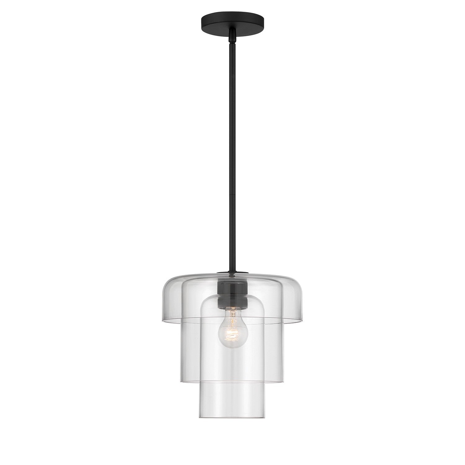 Minka-Lavery - 19615-899 - One Light Pendant - Velique - Dark Matte Black