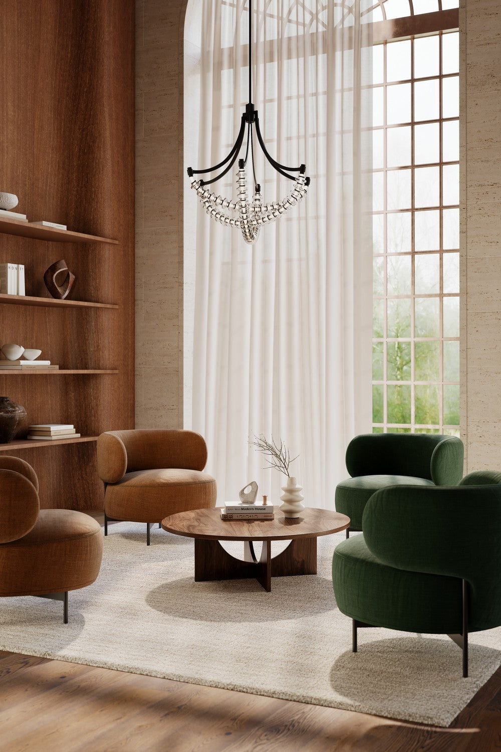 Minka-Lavery - 5646-899-L - LED Chandelier - Pearl - Dark Matte Black