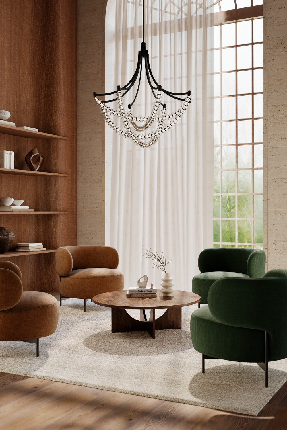 Minka-Lavery - 5647-899-L - LED Chandelier - Pearl - Dark Matte Black