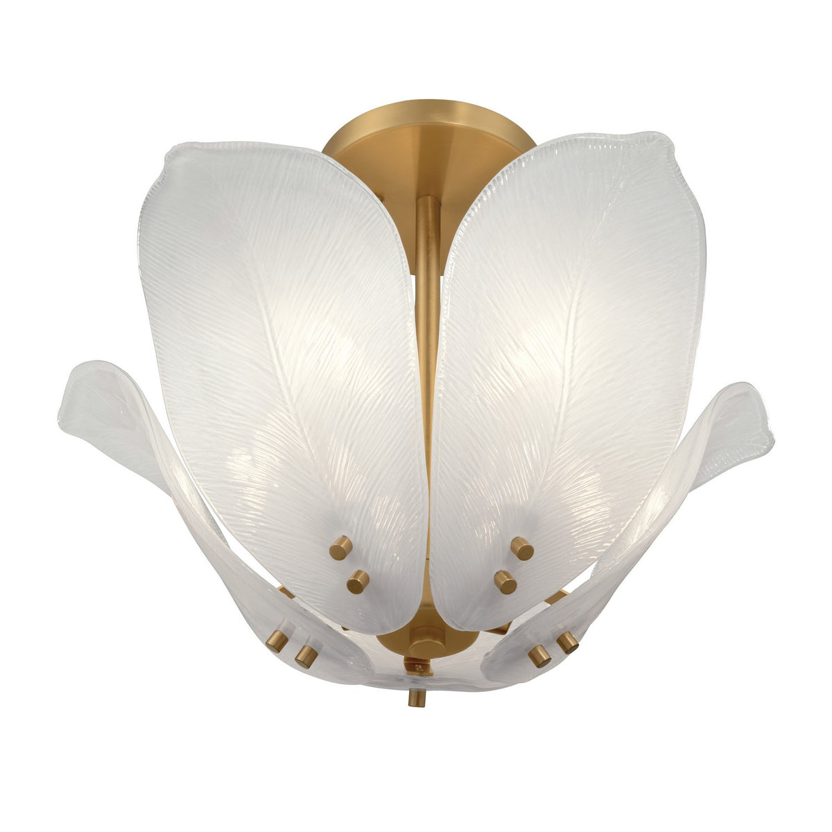 Metropolitan - N2214-732 - Five Light Semi-Flush Mount - Orchid - Legacy Brass