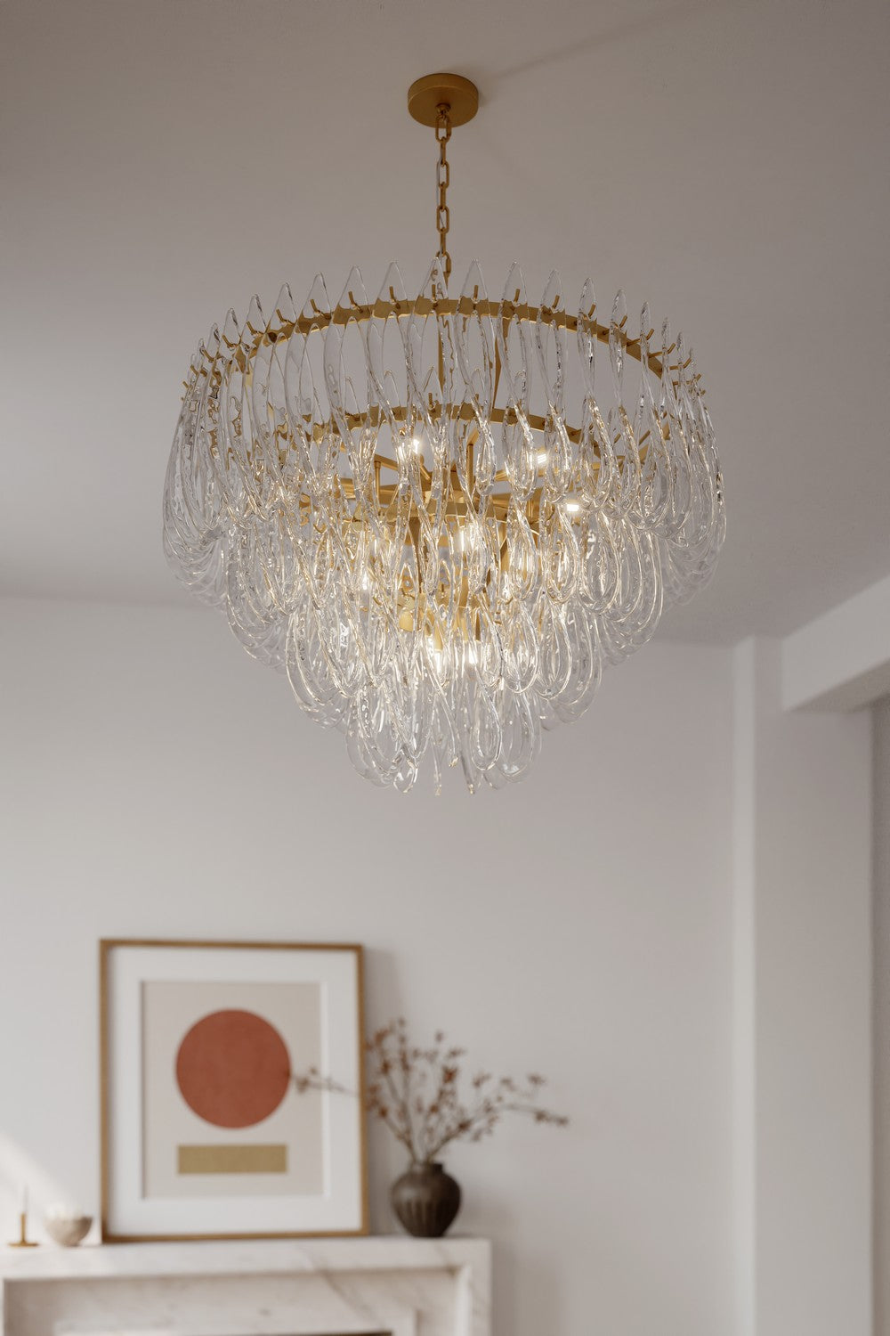 Metropolitan - N3129-732 - 15 Light Pendant - Glassara - Legacy Brass