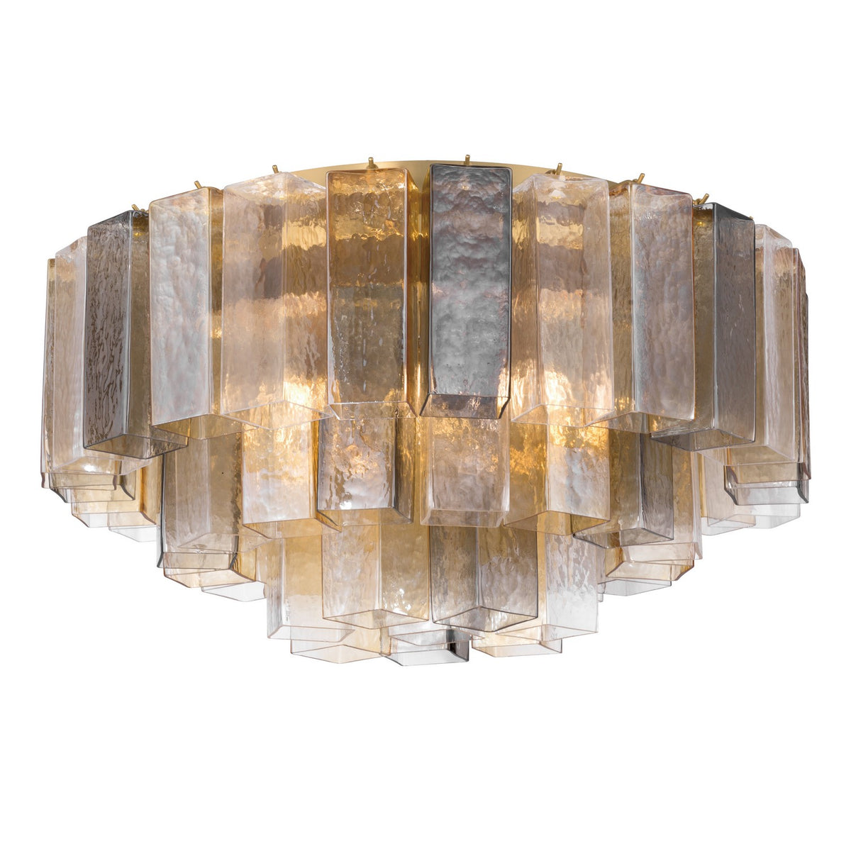 Metropolitan - N3145-MX-732 - Seven Light Flush Mount - Torvento - Legacy Brass