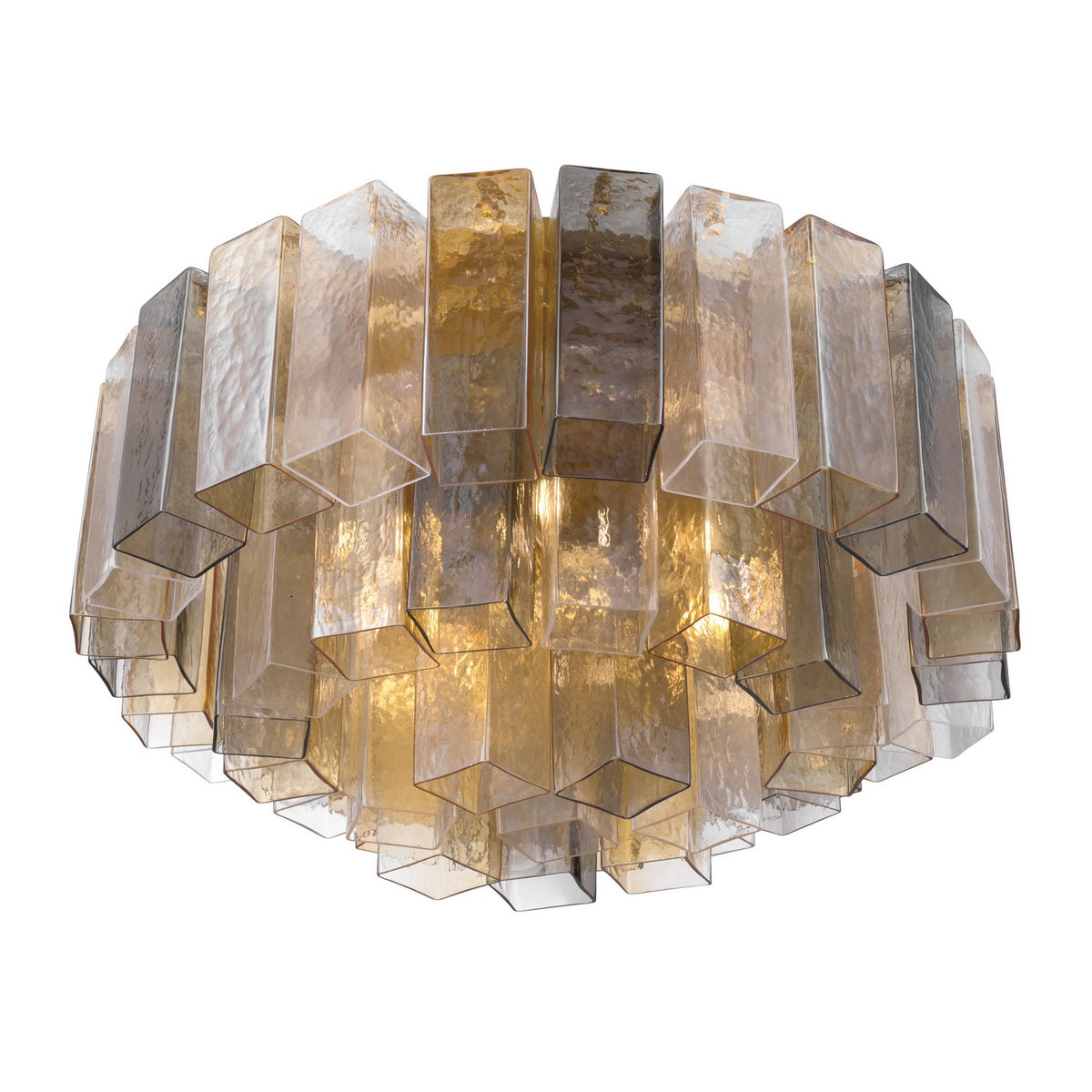 Metropolitan - N3145-MX-732 - Seven Light Flush Mount - Torvento - Legacy Brass