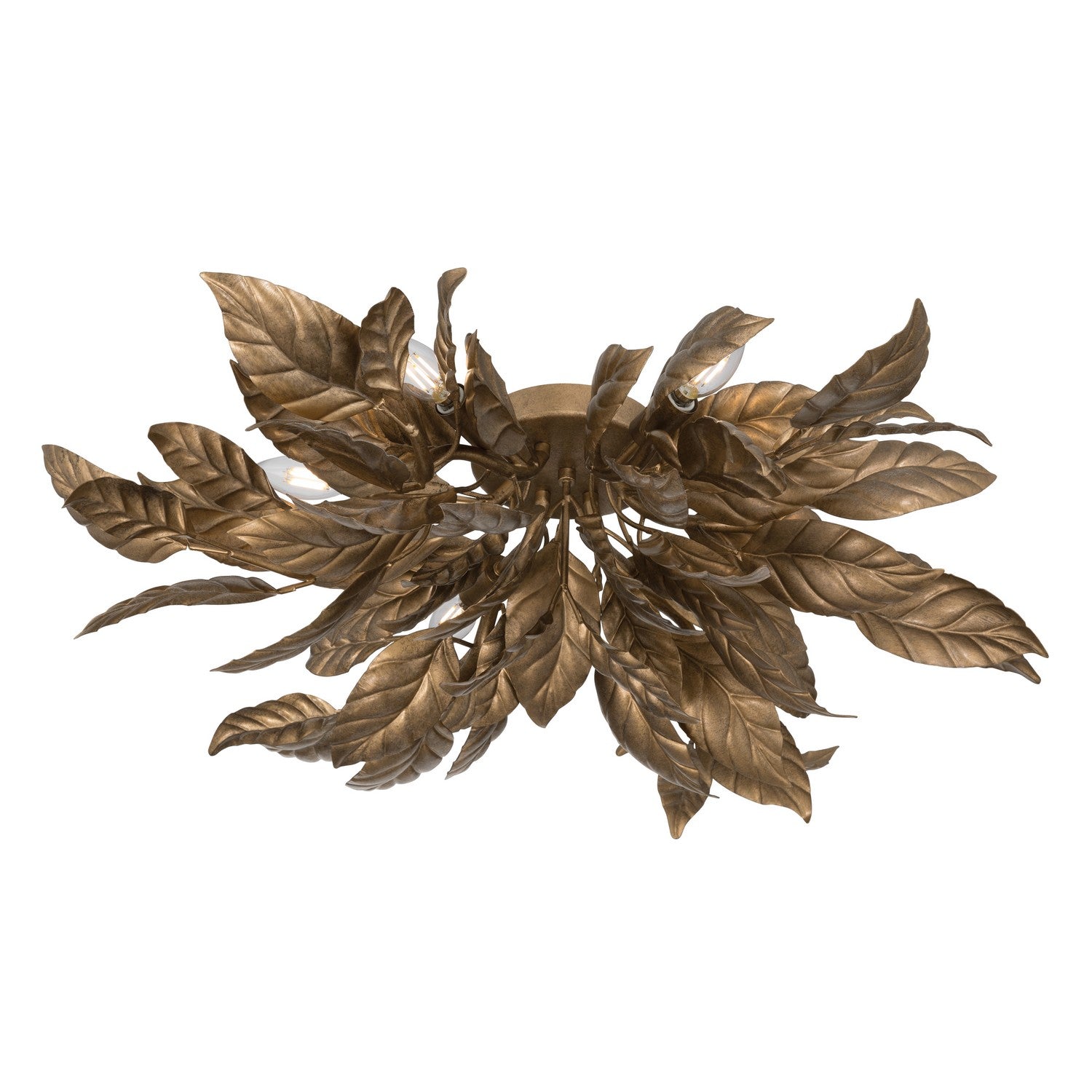 Metropolitan - N3525-736 - Six Light Flush Mount - Seraphine - Weathered Gold
