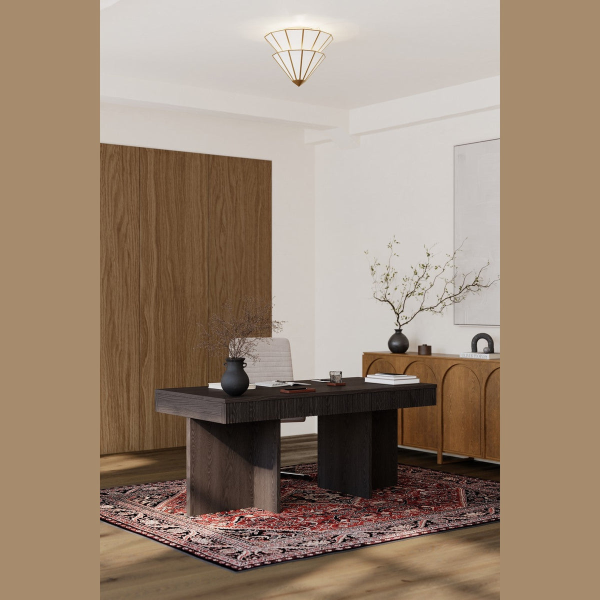 Metropolitan - N5624-732 - Three Light Semi-Flush Mount - Jaxen - Legacy Brass