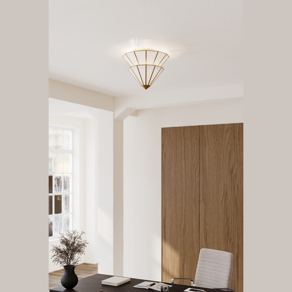 Metropolitan - N5624-732 - Three Light Semi-Flush Mount - Jaxen - Legacy Brass