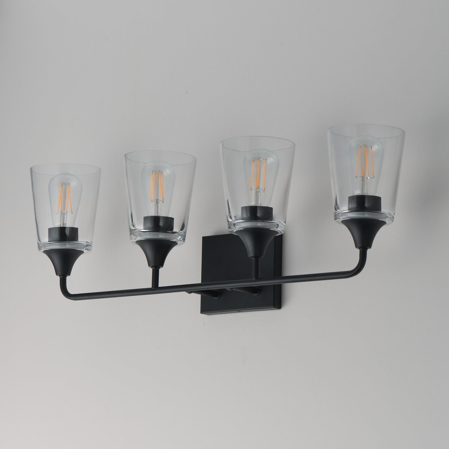 Maxim - 12884CLBK - Four Light Bath Vanity - Hudson - Black