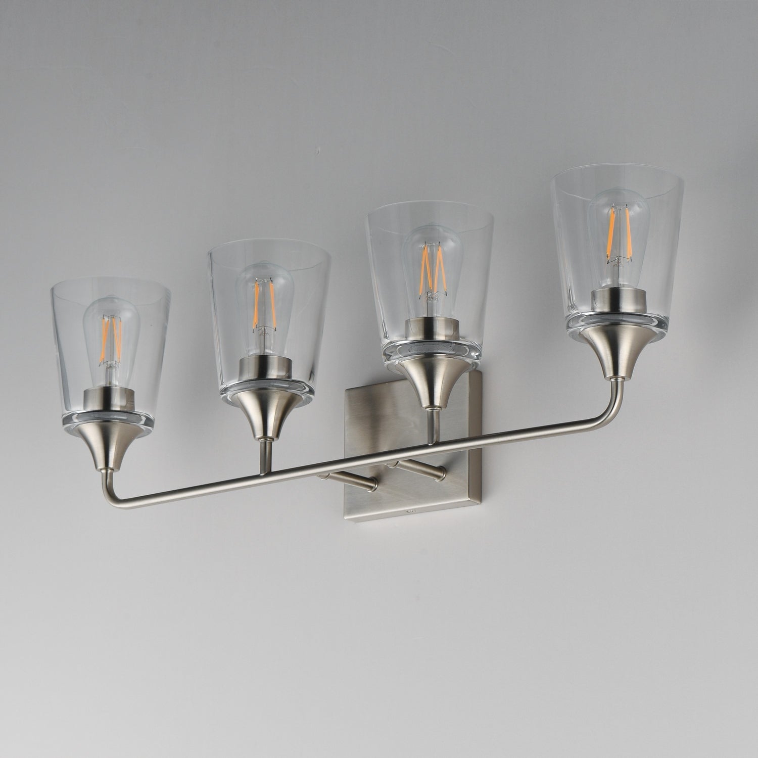Maxim - 12884CLSN - Four Light Bath Vanity - Hudson - Satin Nickel