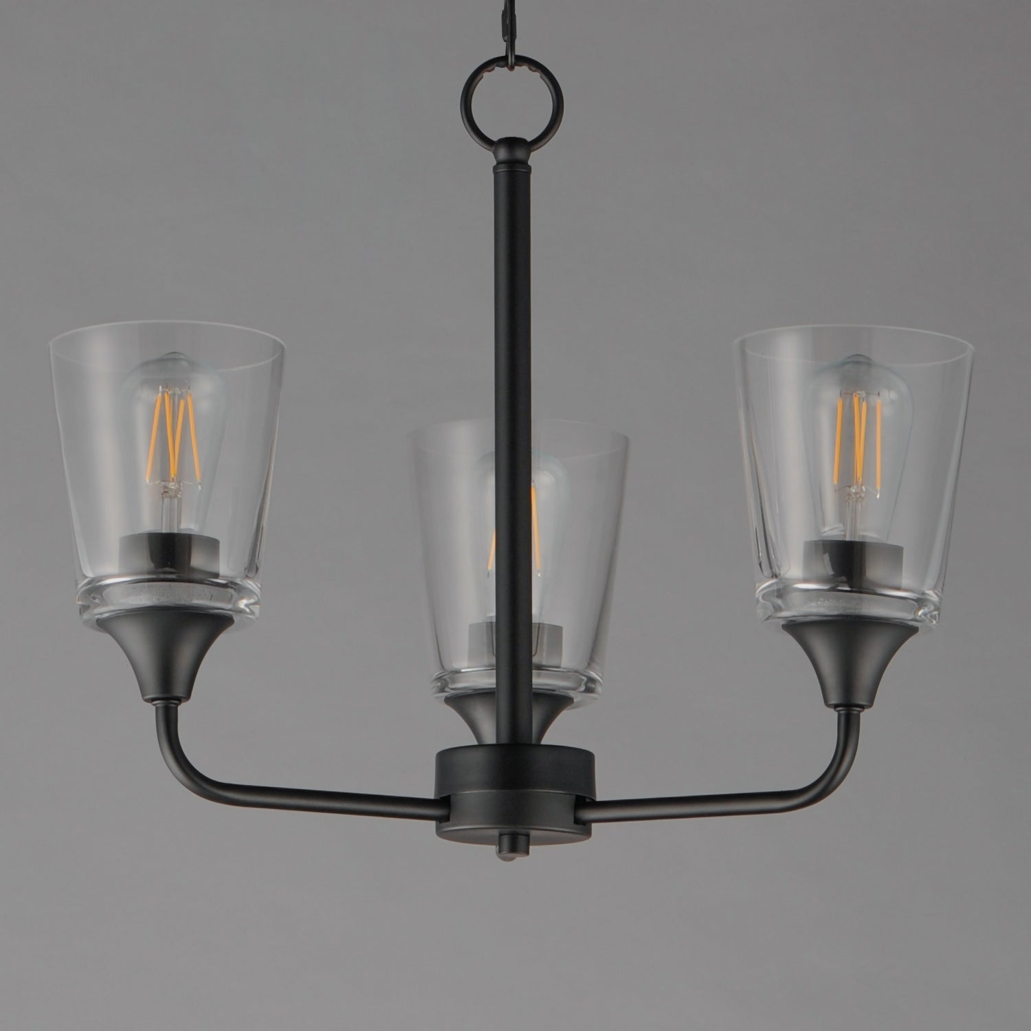 Maxim - 12873CLBK - Three Light Chandelier - Hudson - Black