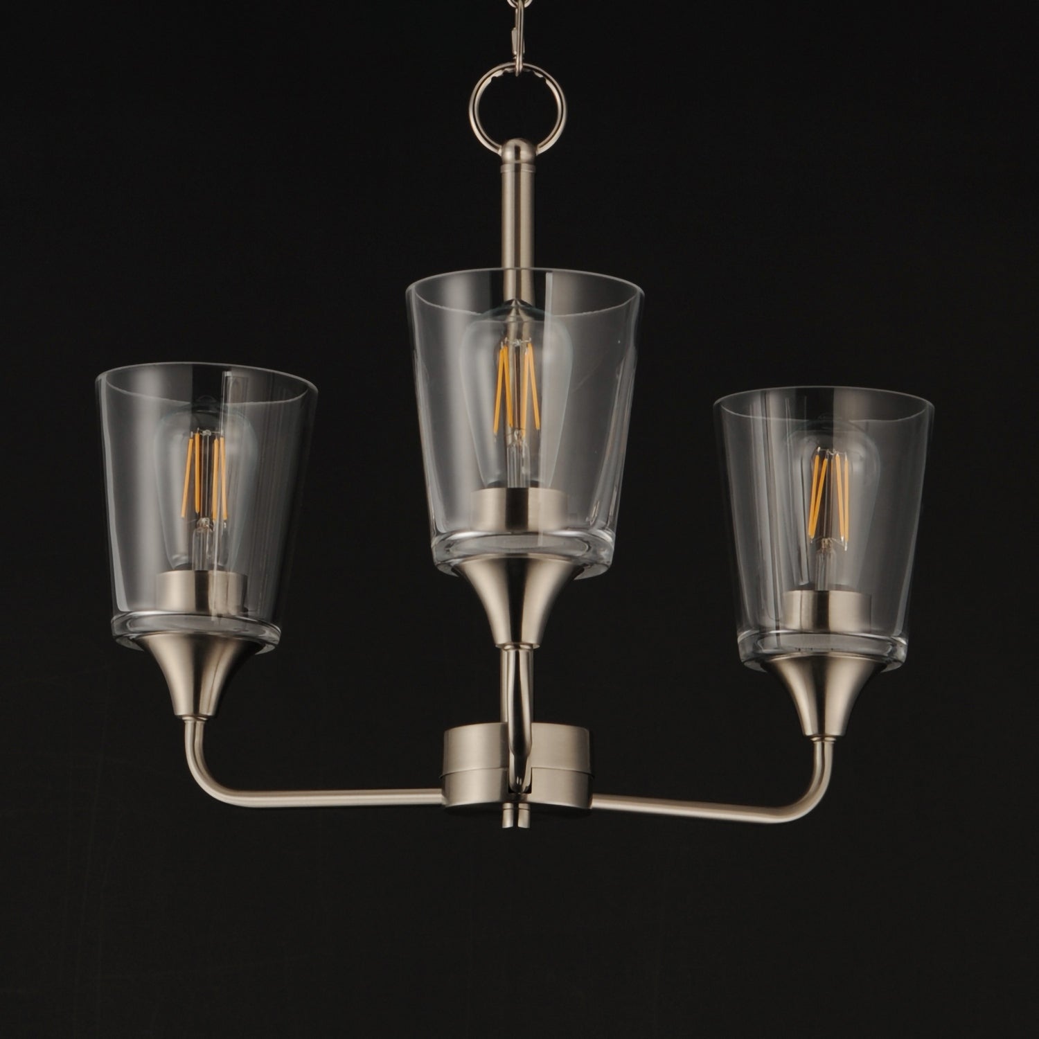 Maxim - 12873CLSN - Three Light Chandelier - Hudson - Satin Nickel
