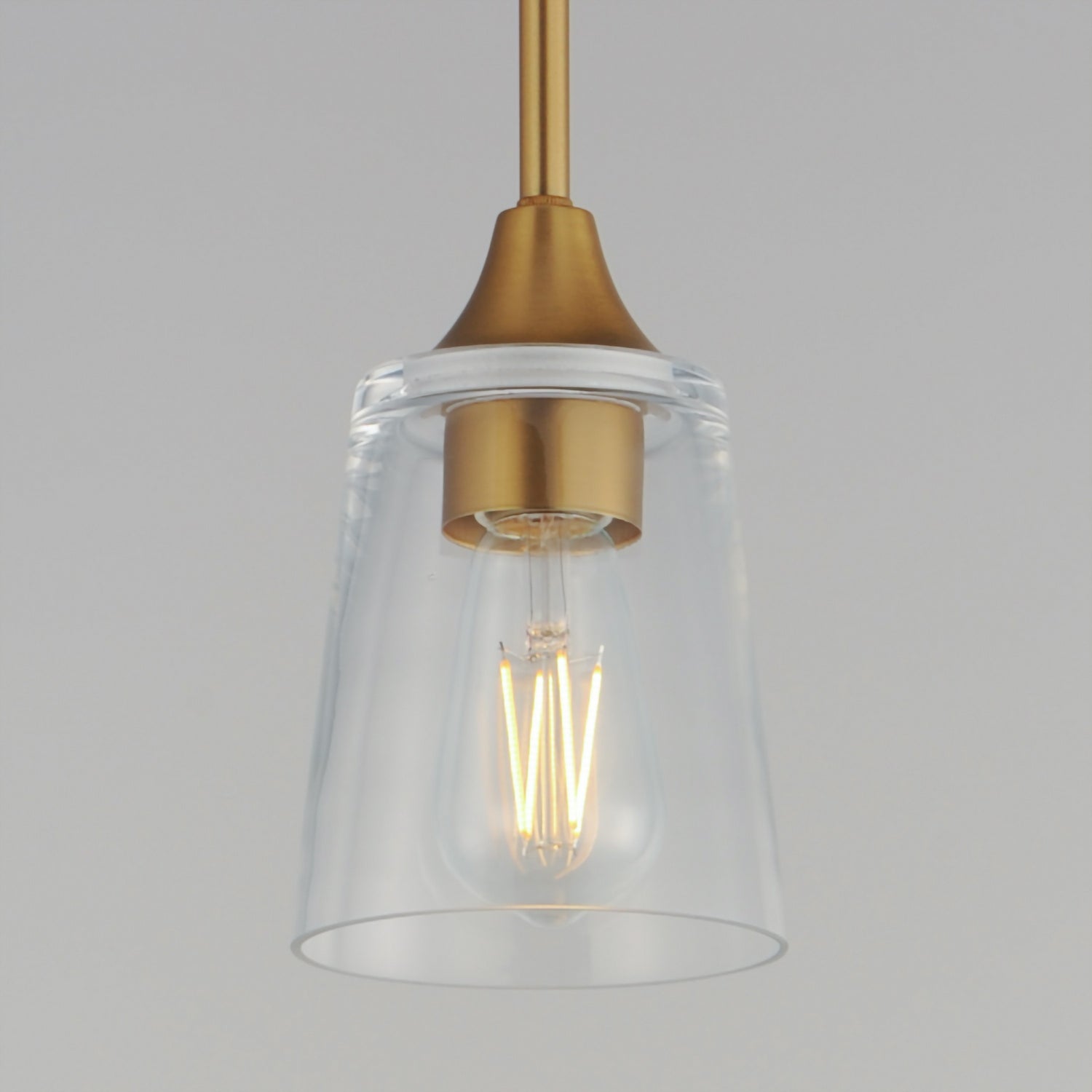 Maxim - 92880CLNAB - One Light Pendant - Hudson - Natural Aged Brass