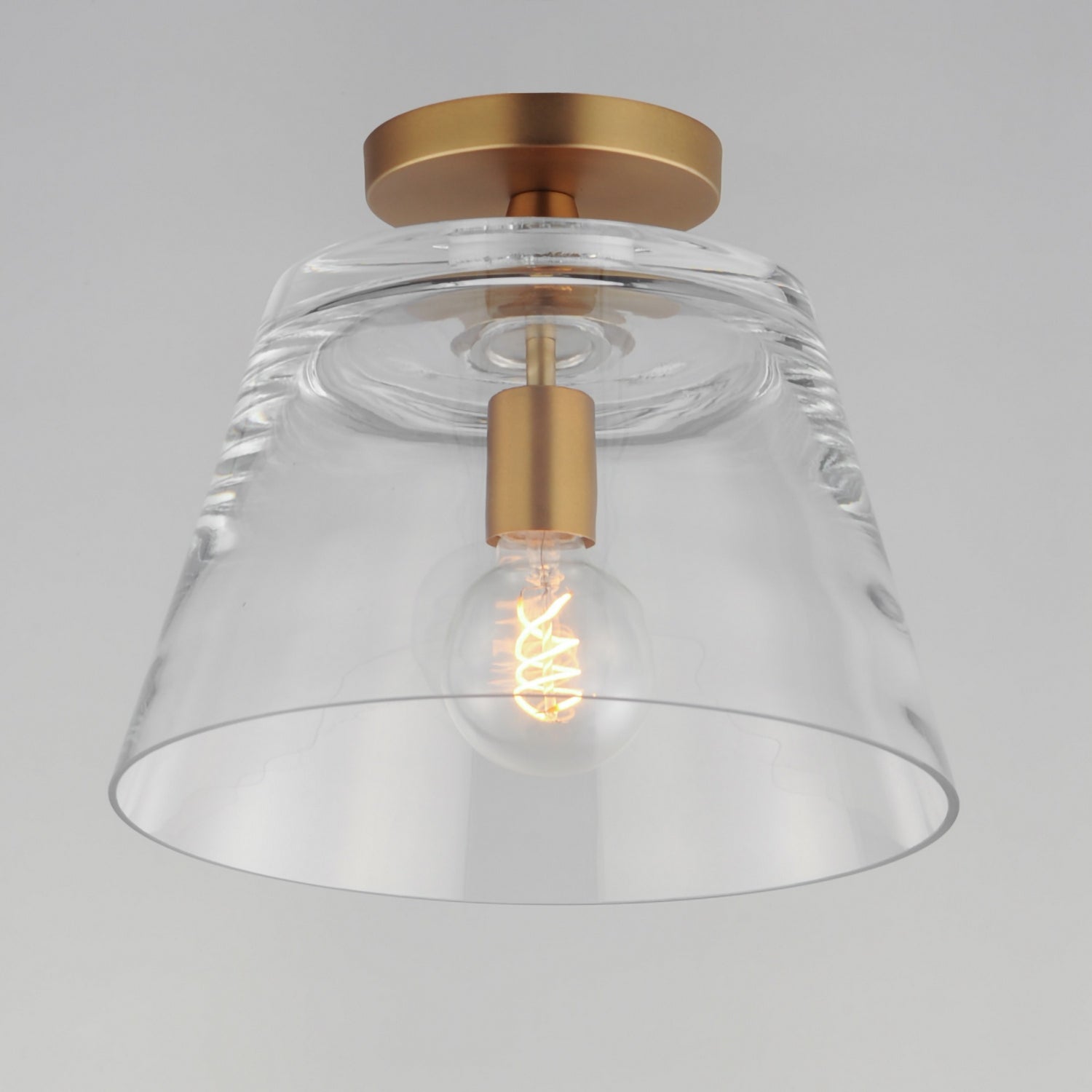 Maxim - 12880CLNAB - One Light Pendant - Hudson - Natural Aged Brass