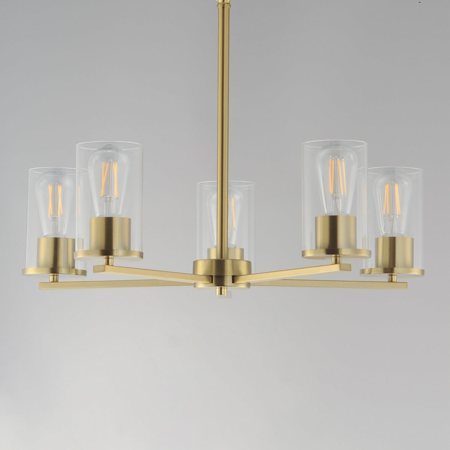Maxim - 10286CLSBR - Five Light Chandelier - Lateral - Satin Brass