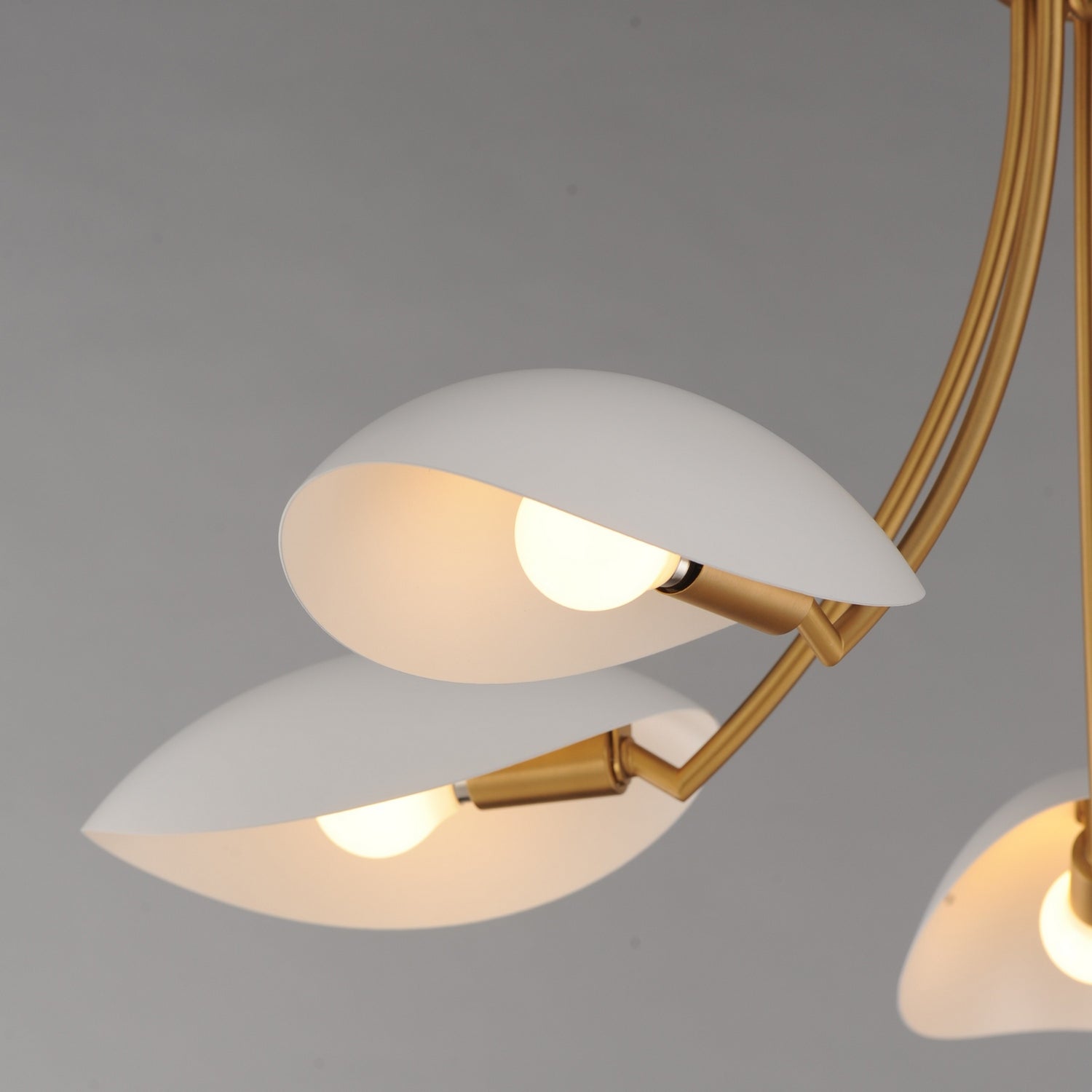 Maxim - 10825WTNAB - Five Light Chandelier - Maris - White/Natural Aged Brass