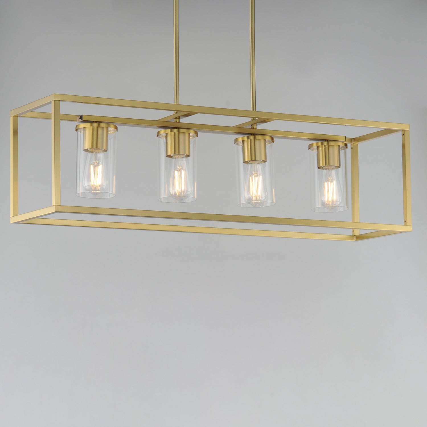 Maxim - 10288CLSBR - Four Light Linear Pendant - Lateral - Satin Brass