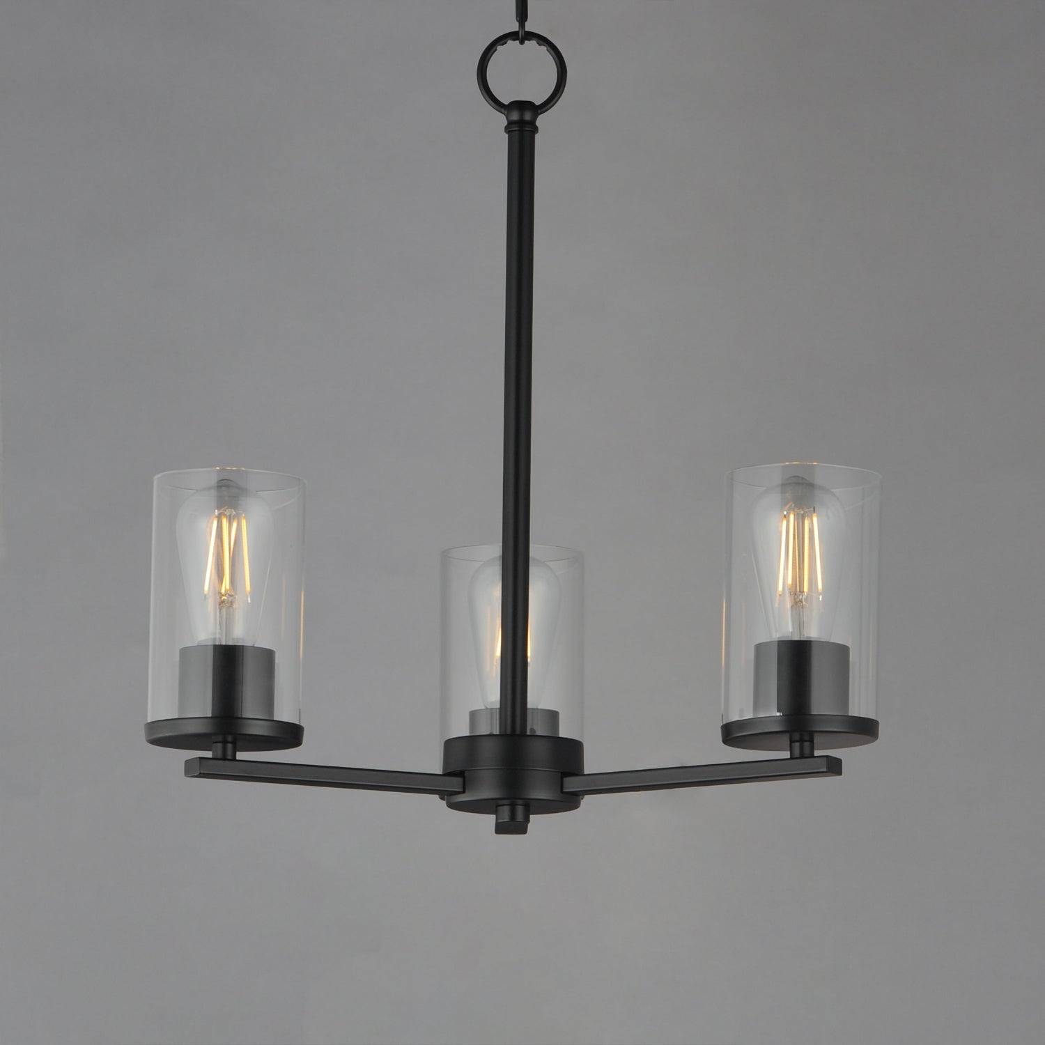 Maxim - 10287CLBK - Three Light Chandelier - Lateral - Black