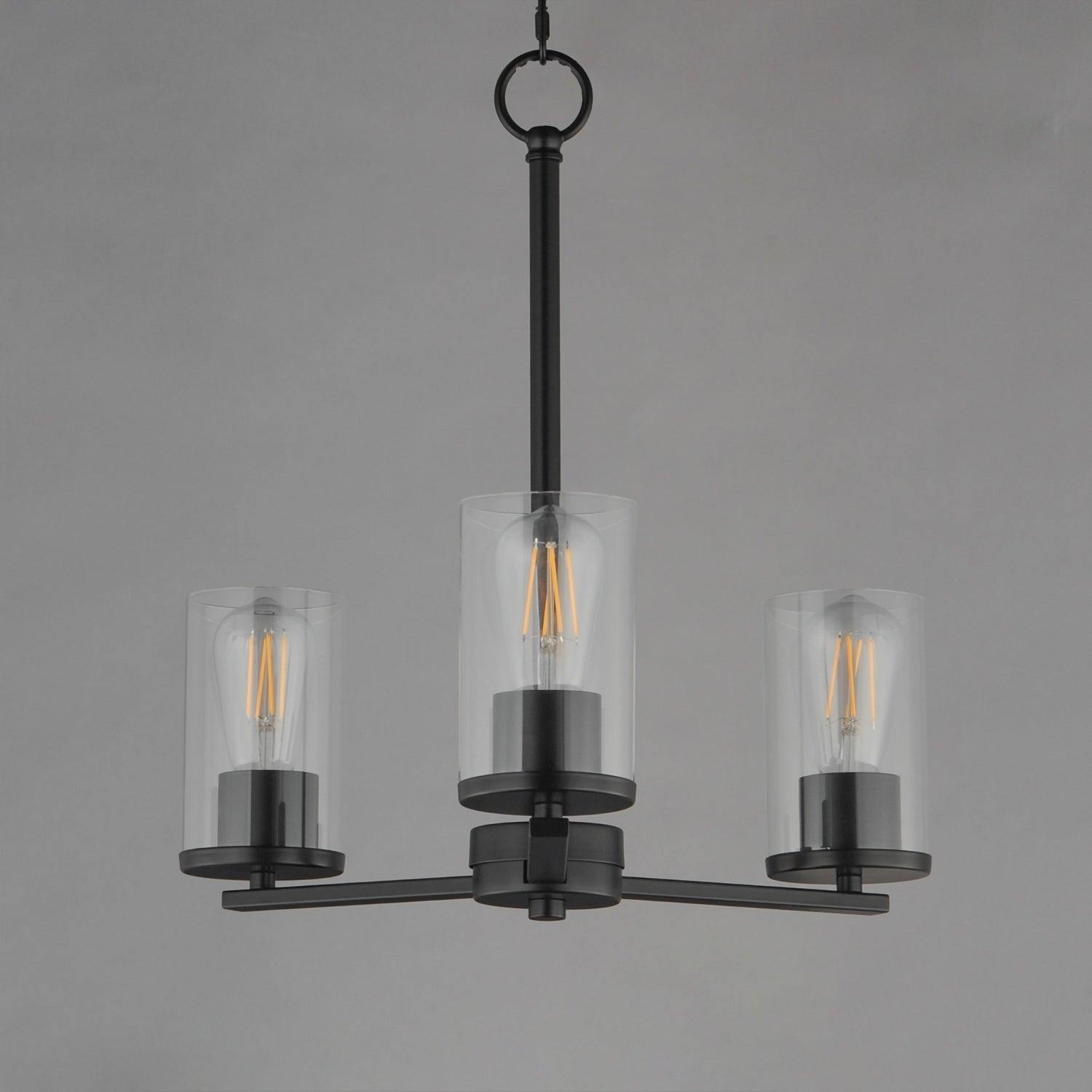 Maxim - 10287CLBK - Three Light Chandelier - Lateral - Black