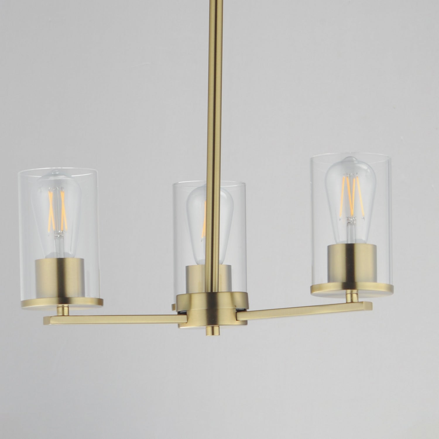 Maxim - 10287CLSBR - Three Light Chandelier - Lateral - Satin Brass