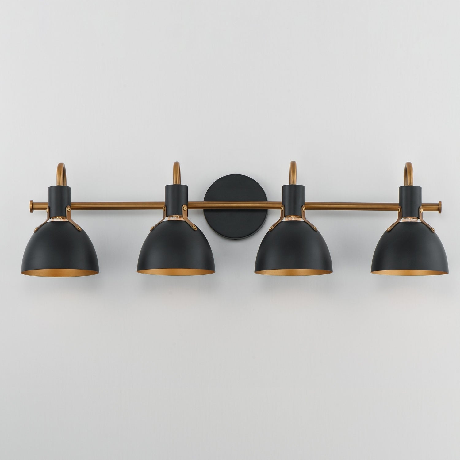 Maxim - 12344BKAB - Four Light Wall Sconce - Dusk - Black / Antique Brass