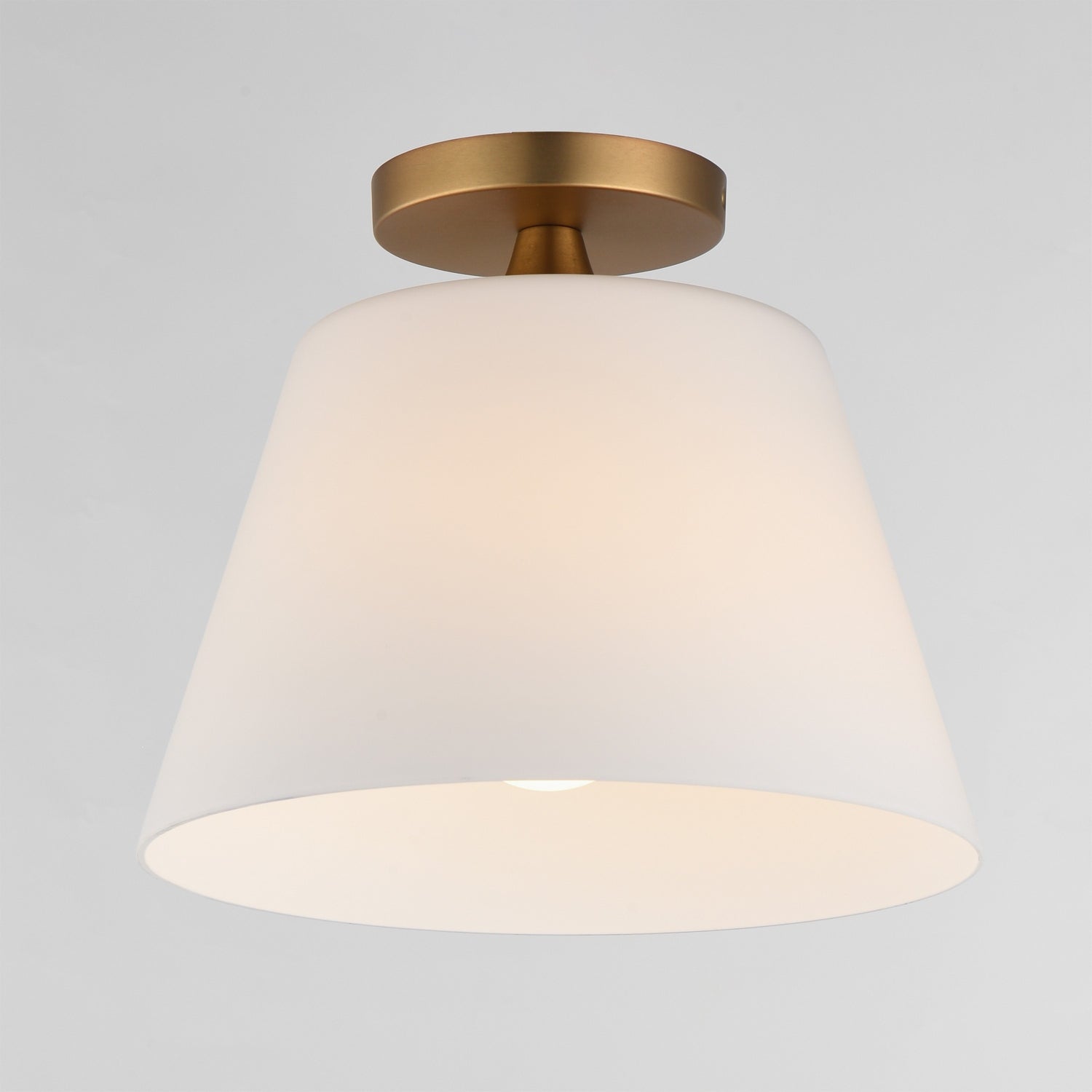 Maxim - 12880SWNAB - One Light Semi-Flush Mount/Pendant - Hudson - Natural Aged Brass