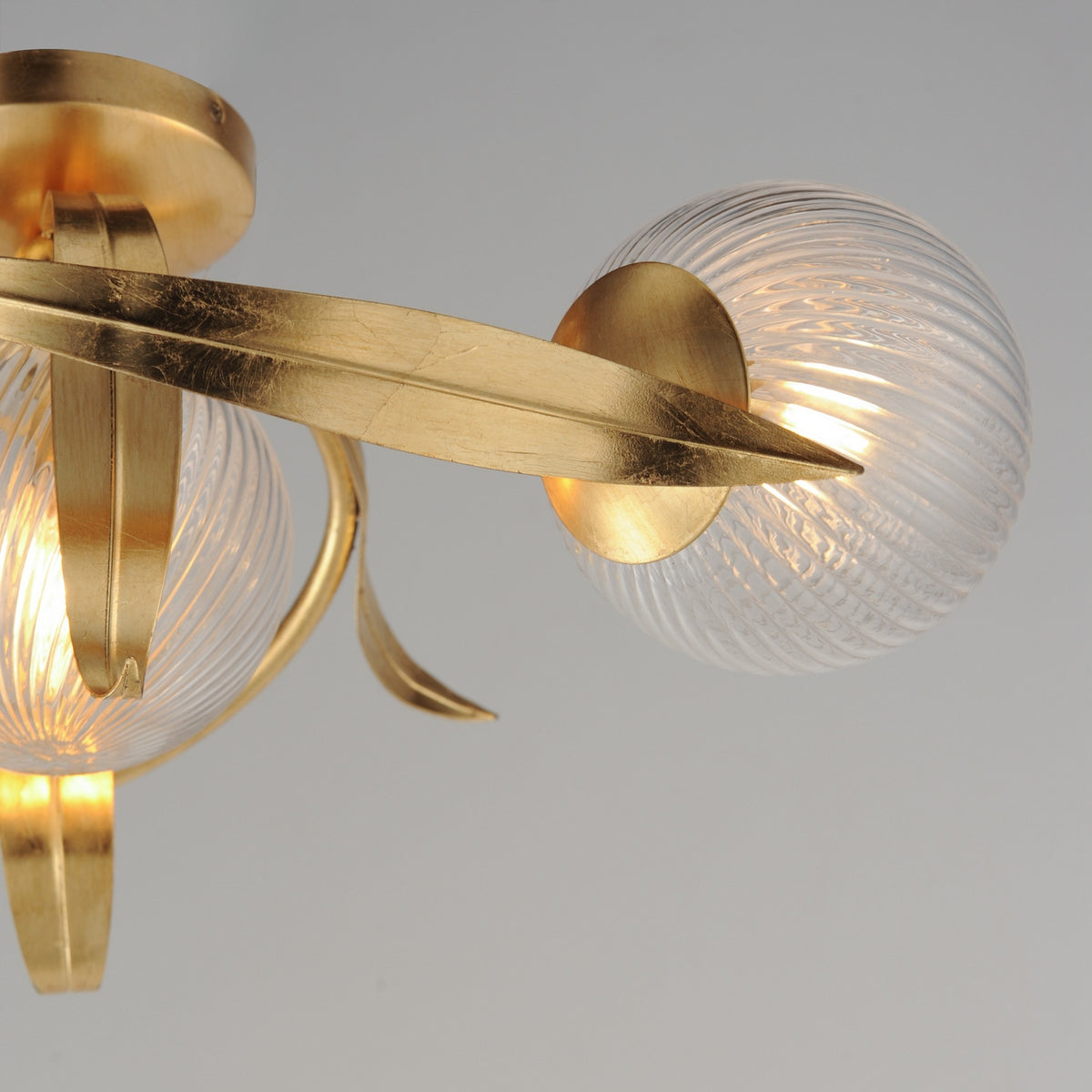 Maxim - 28717CRGL - Three Light Flush Mount - Firenze - Gold Leaf