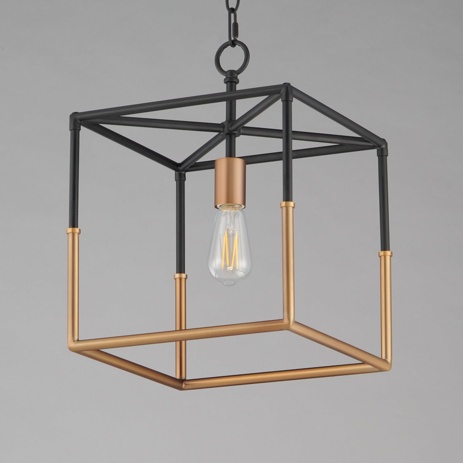 Maxim - 28621BKWBR - One Light Pendant - SoHo - Black/Weathered Brass
