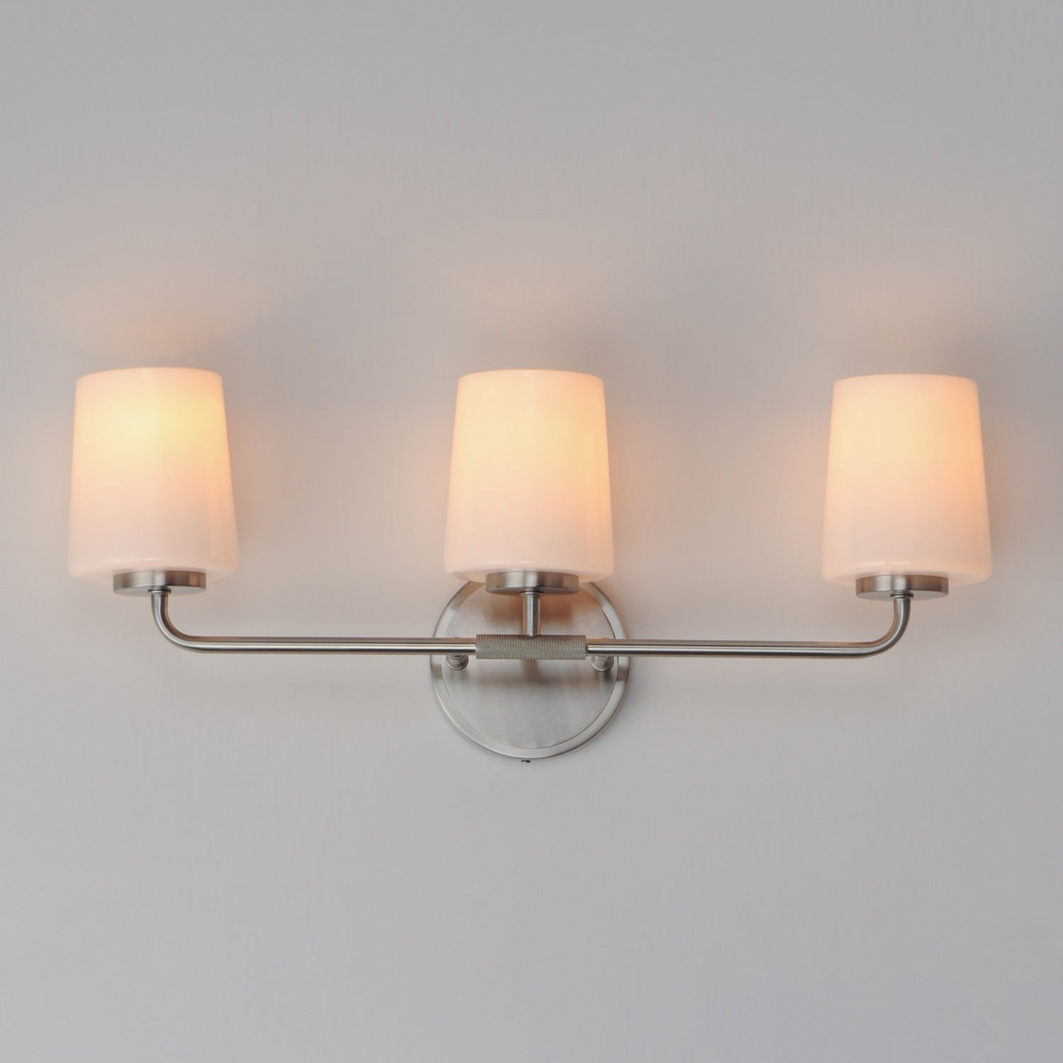 Maxim - 12693WTSN - Three Light Bath Vanity - Durham - Satin Nickel
