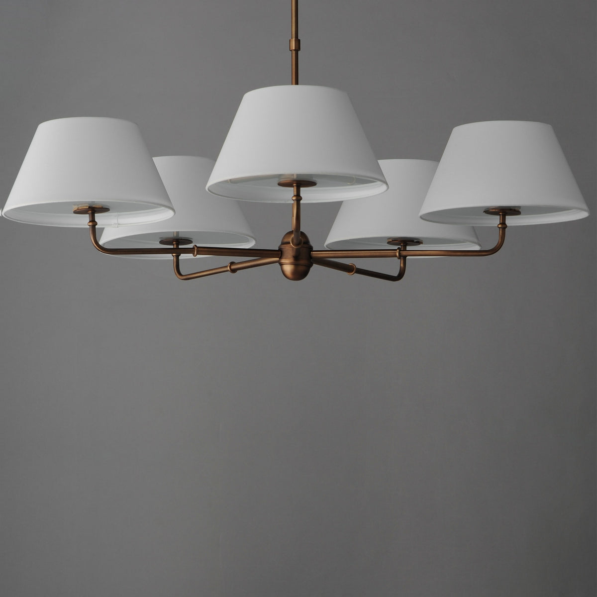 Maxim - 18415OFWBR - Five Light Chandelier - Dunbridge - Weathered Brass