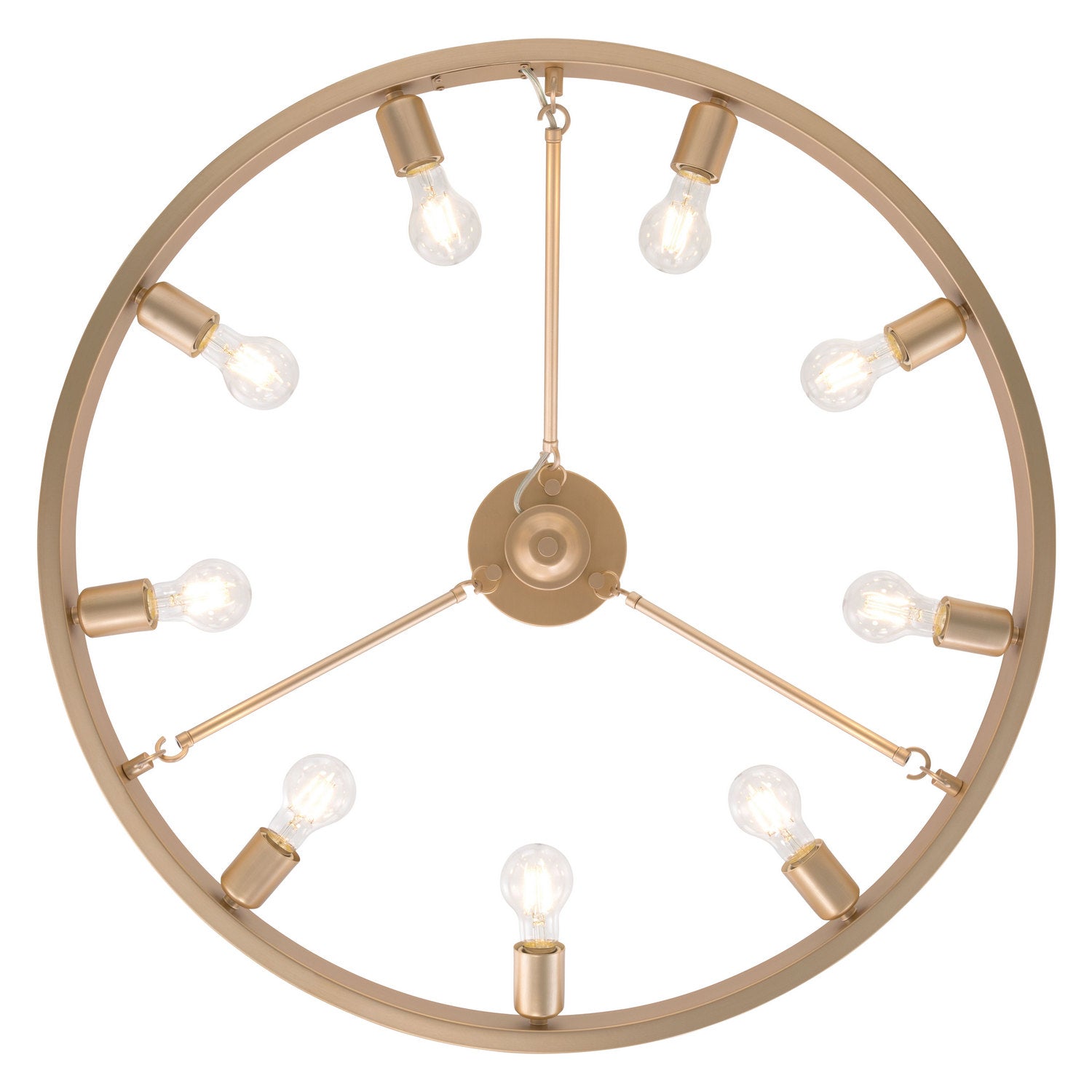 Golden - 1019-9SF FRG - Nine Light Semi-Flush Mount - Castile - French Gold