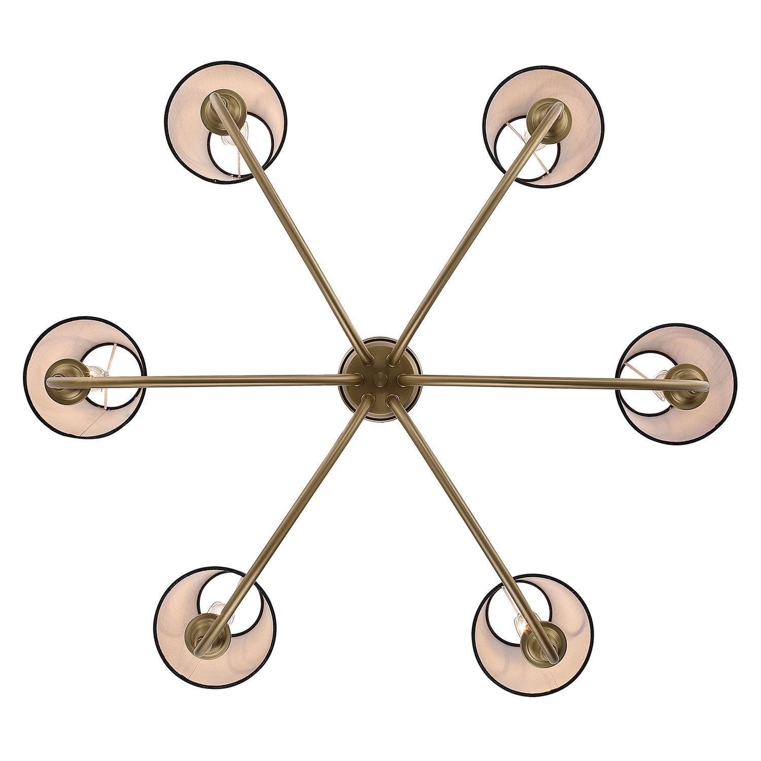Golden - 1622-6 BCB-EHB - Six Light Chandelier - Cambria - Brushed Champagne Brass