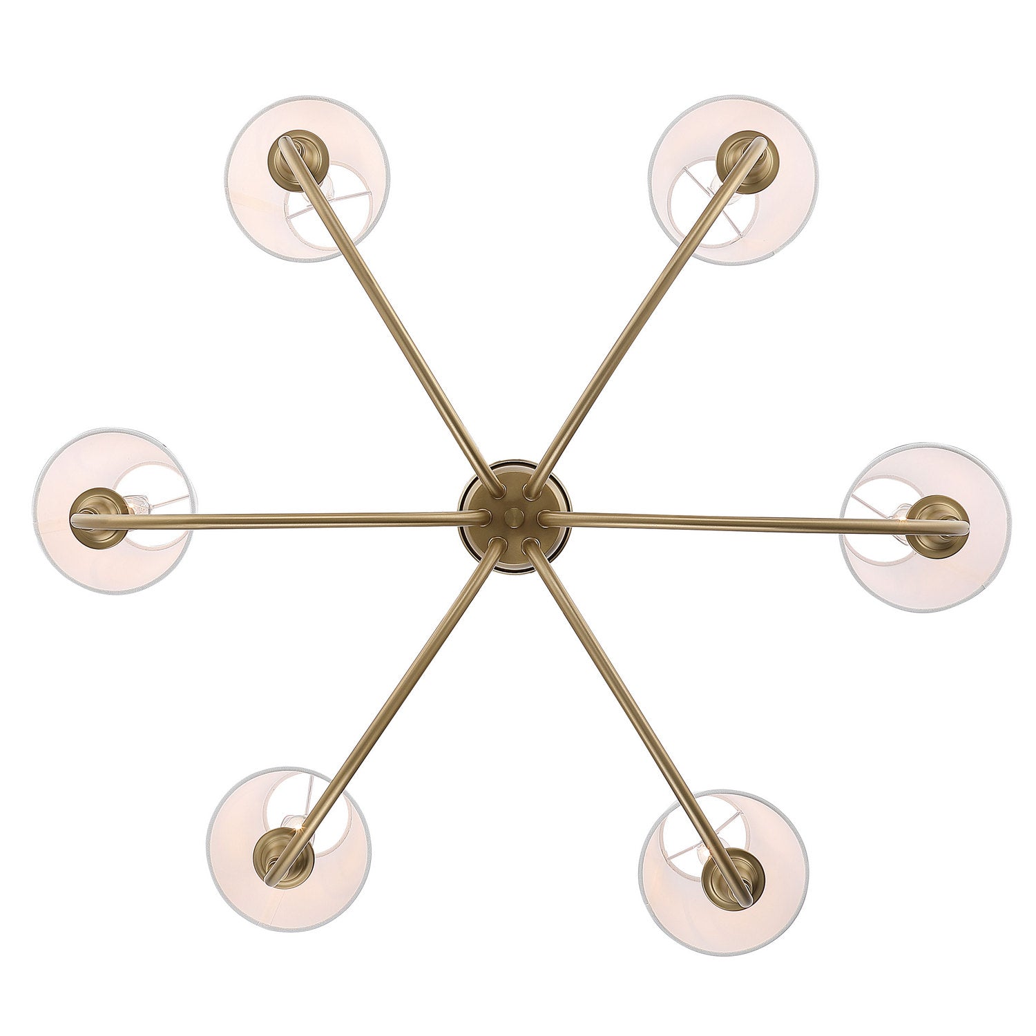 Golden - 1622-6 BCB-EHW - Six Light Chandelier - Cambria - Brushed Champagne Brass
