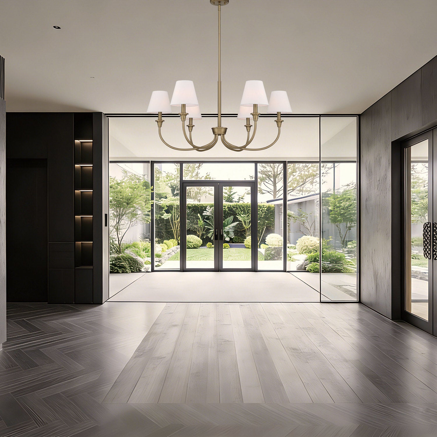 Golden - 1622-6 BCB-EHW - Six Light Chandelier - Cambria - Brushed Champagne Brass