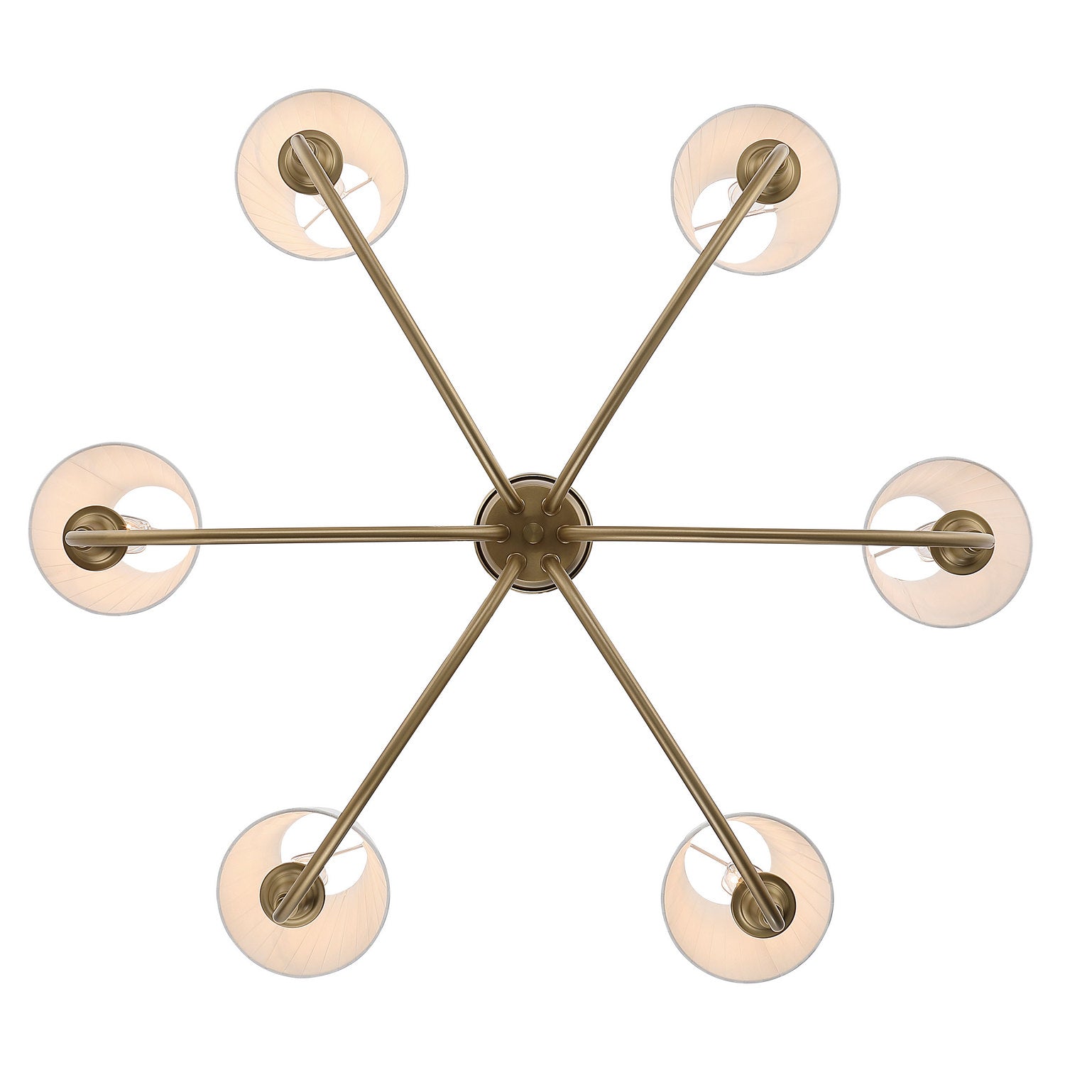 Golden - 1622-6 BCB-EPW - Six Light Chandelier - Cambria - Brushed Champagne Brass