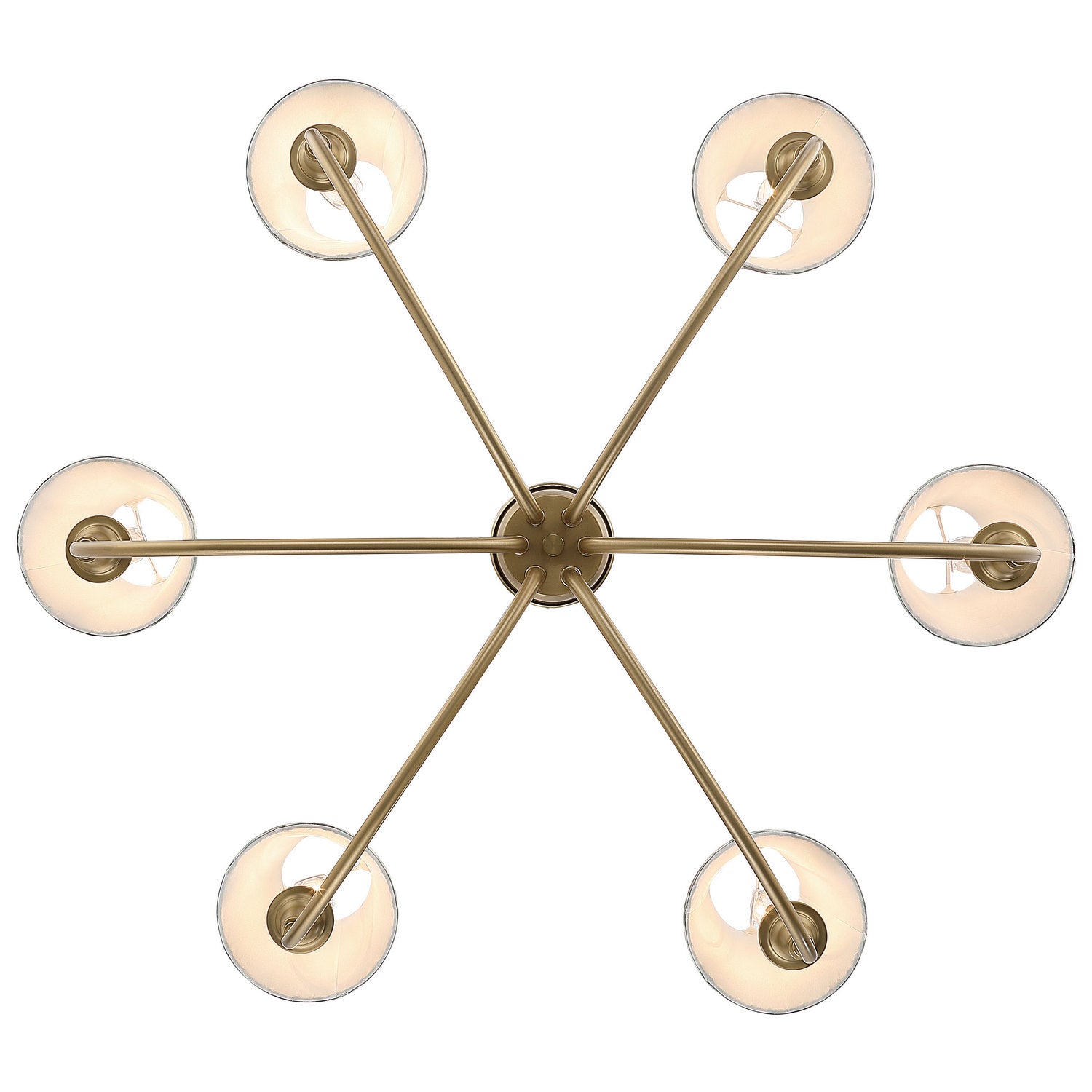 Golden - 1622-6 BCB-HGA - Six Light Chandelier - Cambria - Brushed Champagne Brass