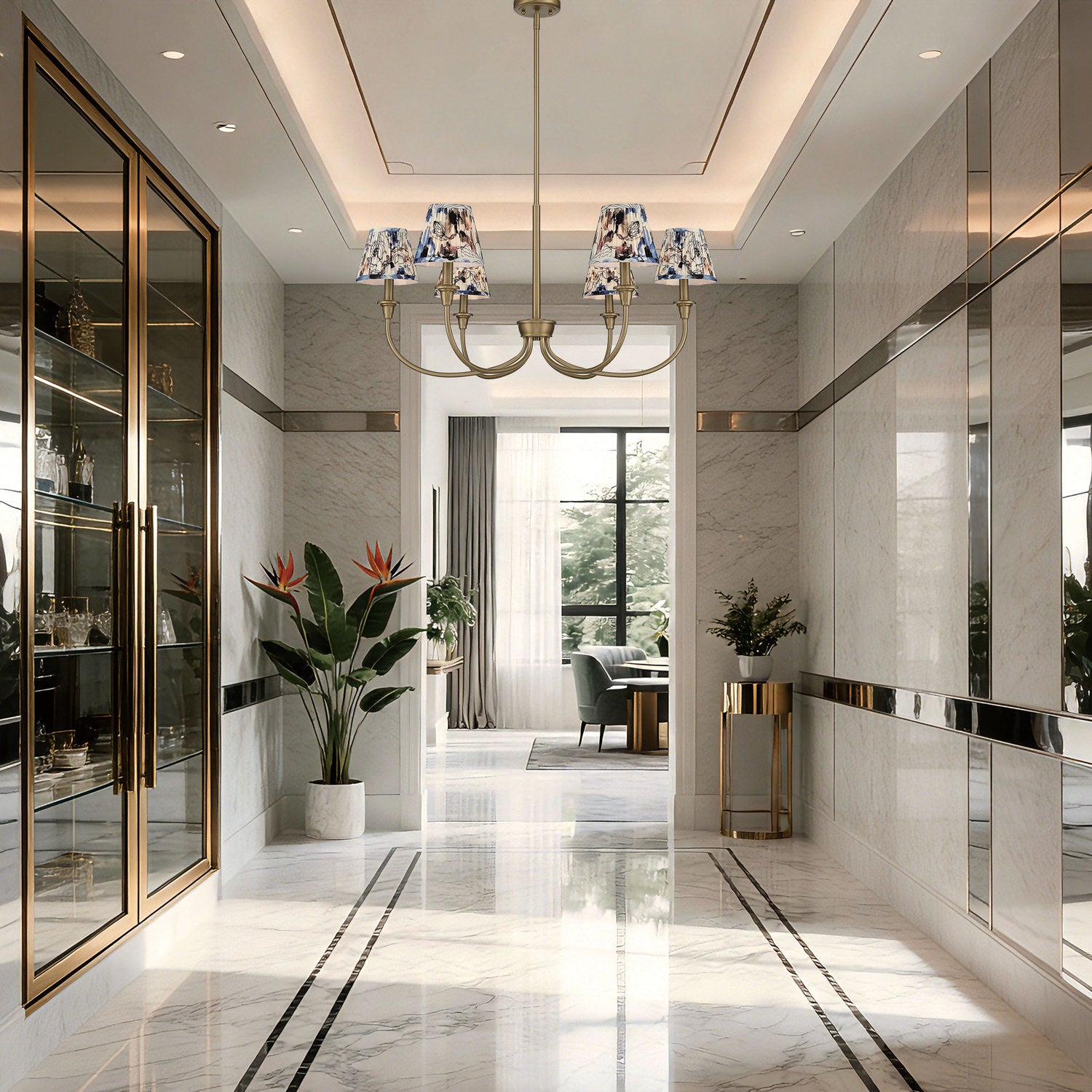 Golden - 1622-6 BCB-HGB - Six Light Chandelier - Cambria - Brushed Champagne Brass
