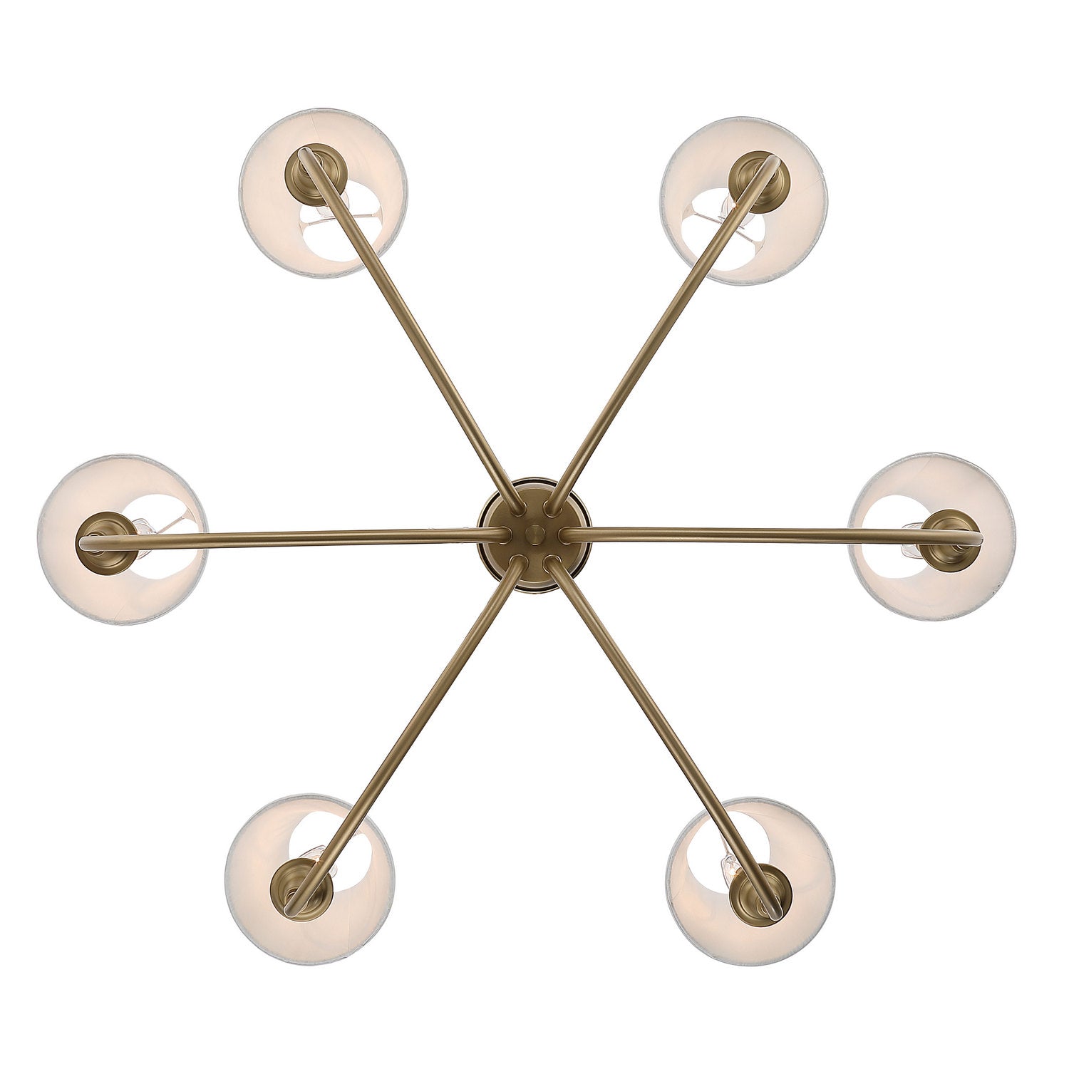 Golden - 1622-6 BCB-HGW - Six Light Chandelier - Cambria - Brushed Champagne Brass