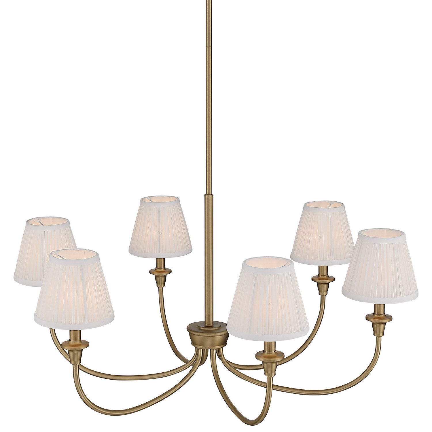 Golden - 1622-6 BCB-HGW - Six Light Chandelier - Cambria - Brushed Champagne Brass