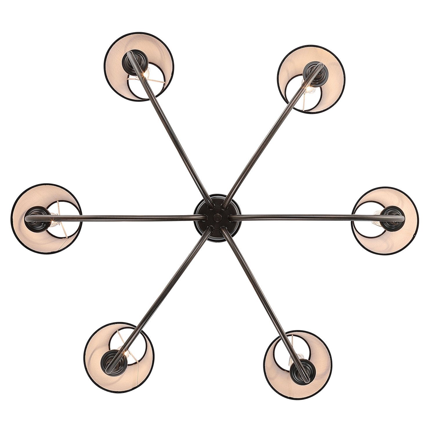 Golden - 1622-6 ORB-EHB - Six Light Chandelier - Cambria - Oil Rubbed Bronze