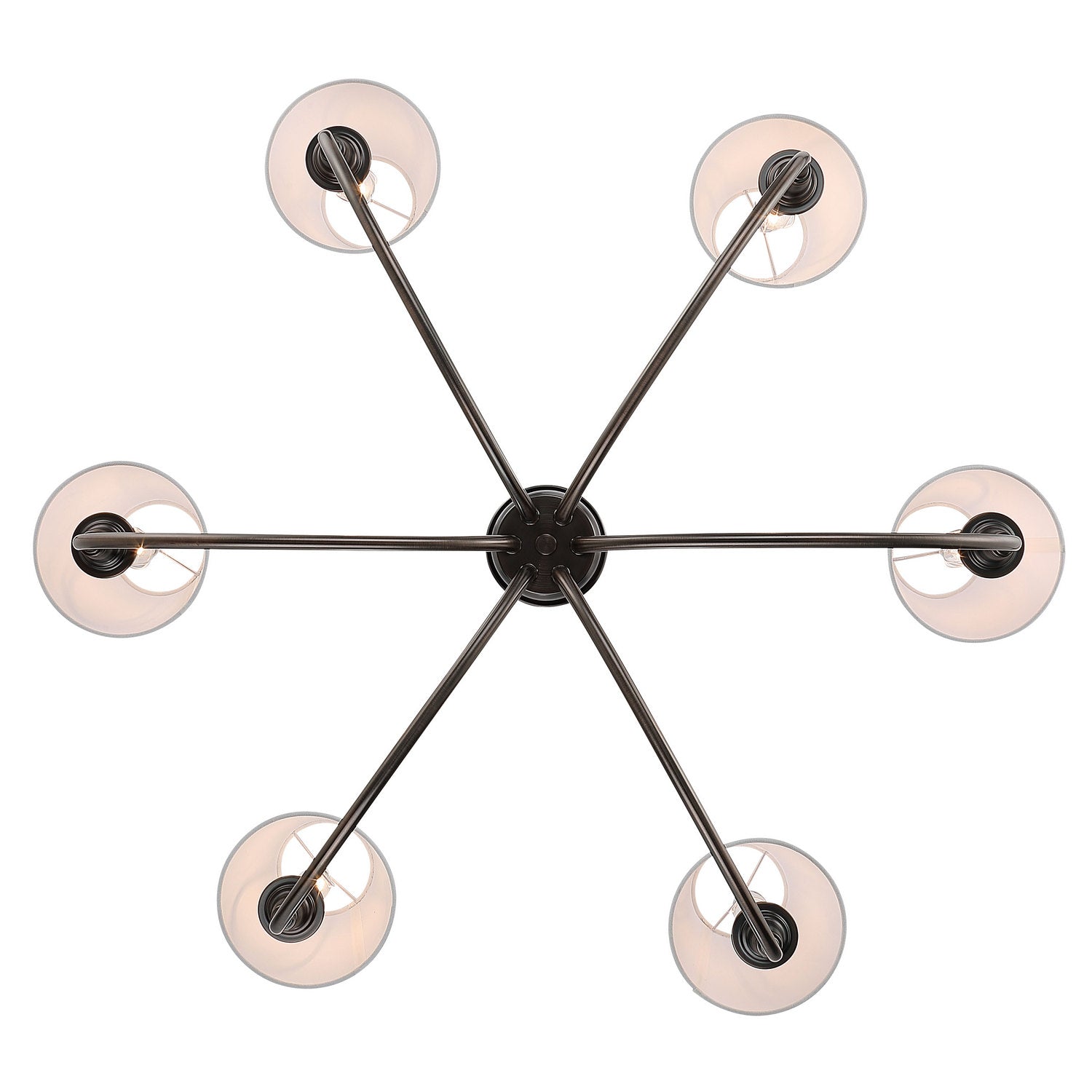 Golden - 1622-6 ORB-EHW - Six Light Chandelier - Cambria - Oil Rubbed Bronze