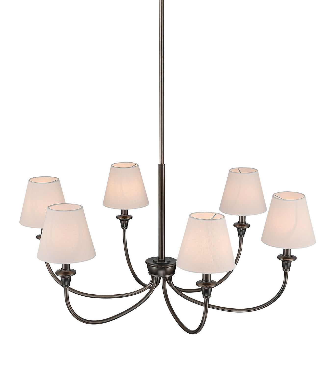 Golden - 1622-6 ORB-EHW - Six Light Chandelier - Cambria - Oil Rubbed Bronze