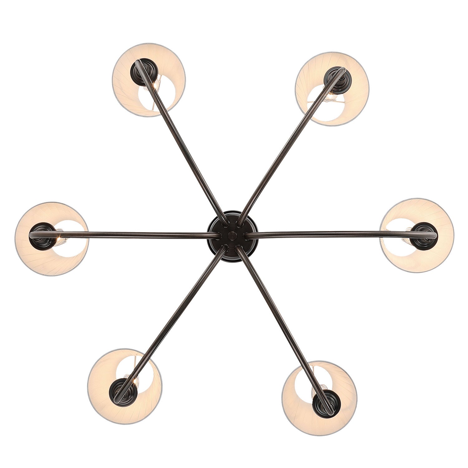 Golden - 1622-6 ORB-EPW - Six Light Chandelier - Cambria - Oil Rubbed Bronze