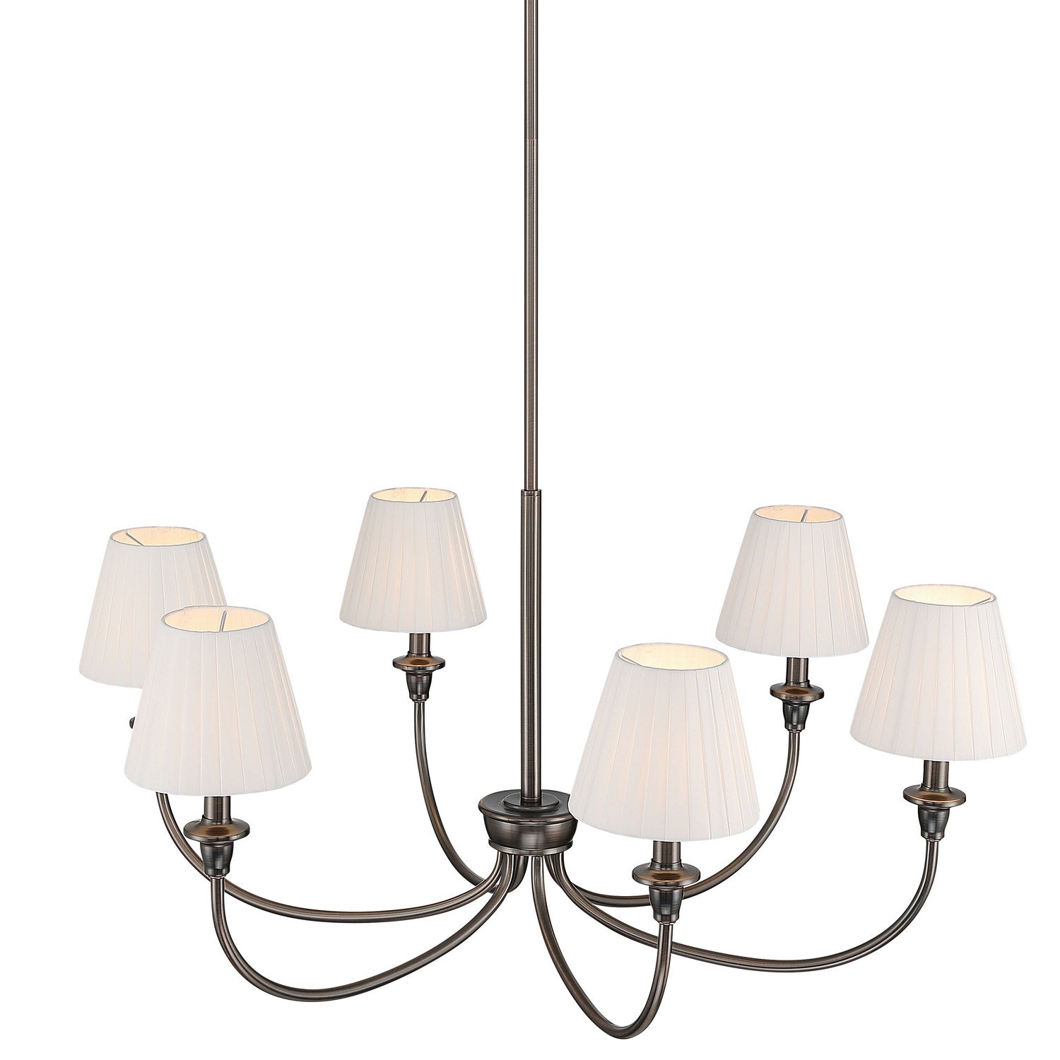 Golden - 1622-6 ORB-EPW - Six Light Chandelier - Cambria - Oil Rubbed Bronze