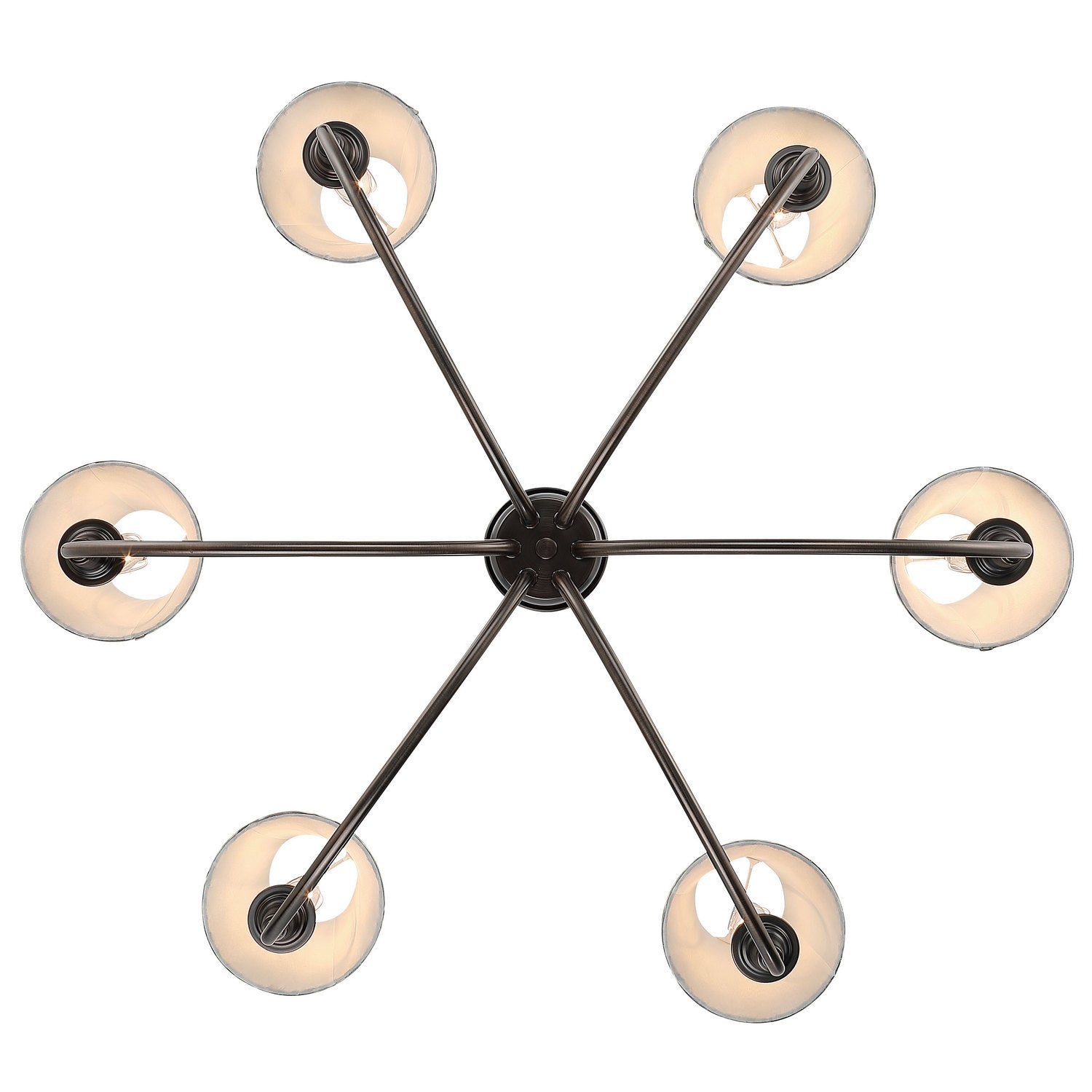Golden - 1622-6 ORB-HGA - Six Light Chandelier - Cambria - Oil Rubbed Bronze