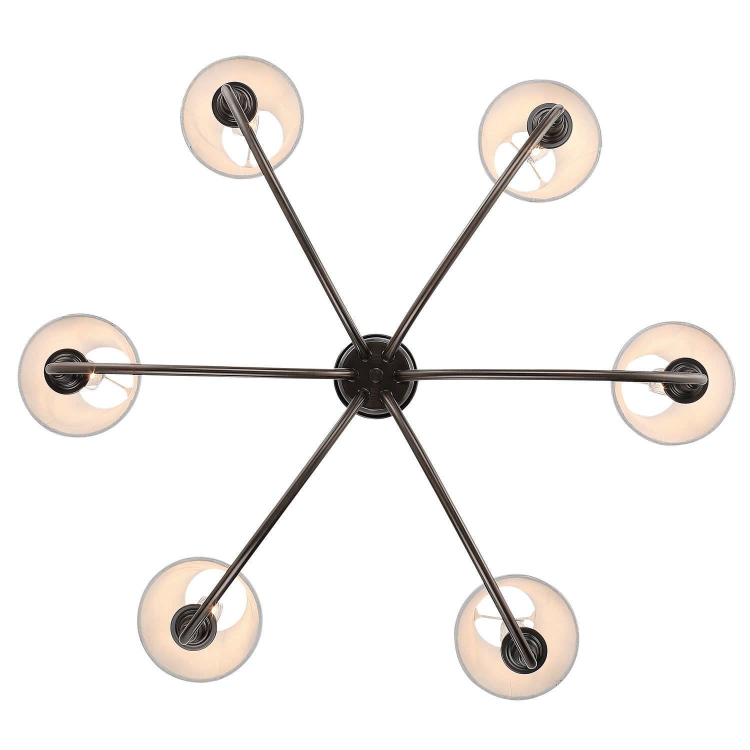 Golden - 1622-6 ORB-HGW - Six Light Chandelier - Cambria - Oil Rubbed Bronze