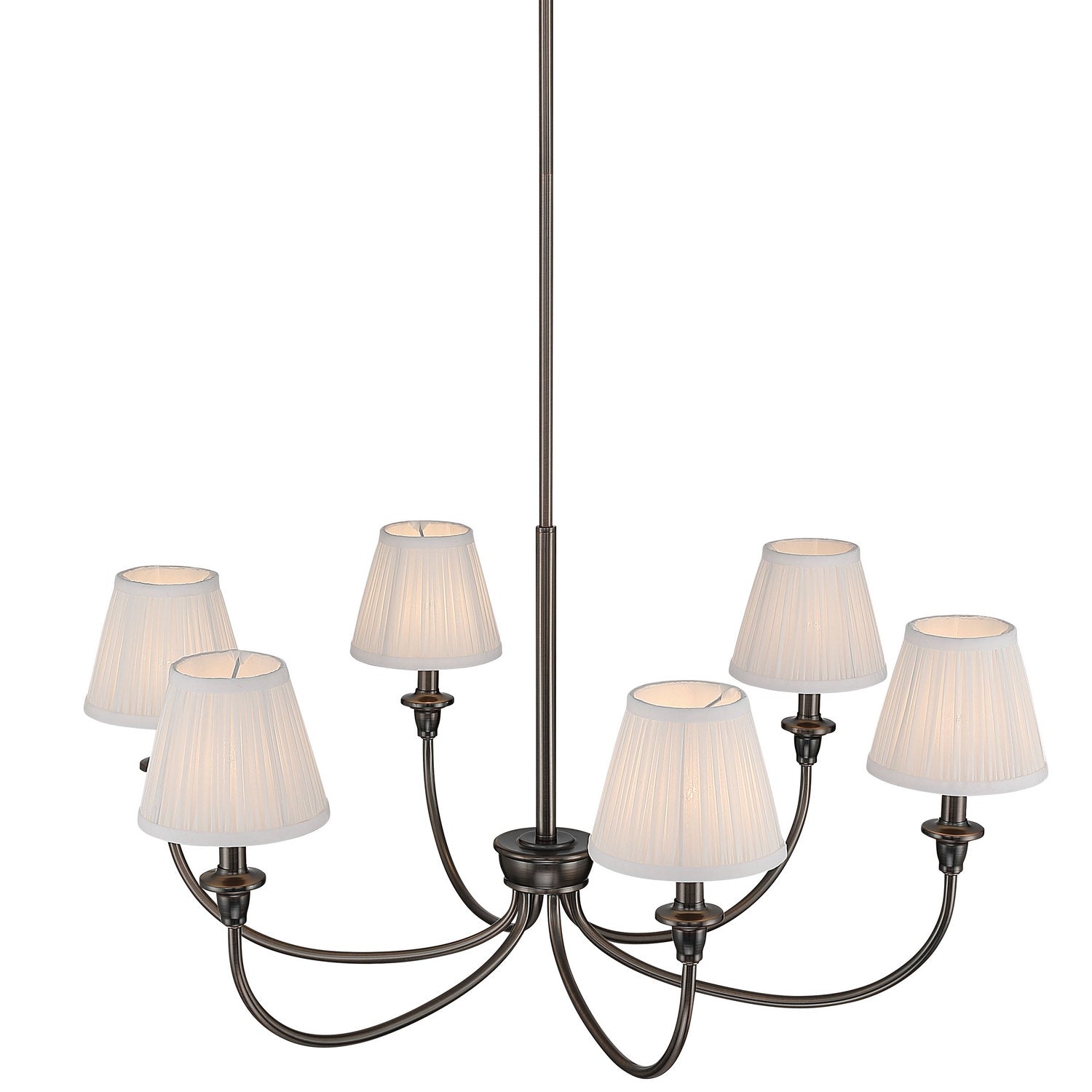 Golden - 1622-6 ORB-HGW - Six Light Chandelier - Cambria - Oil Rubbed Bronze