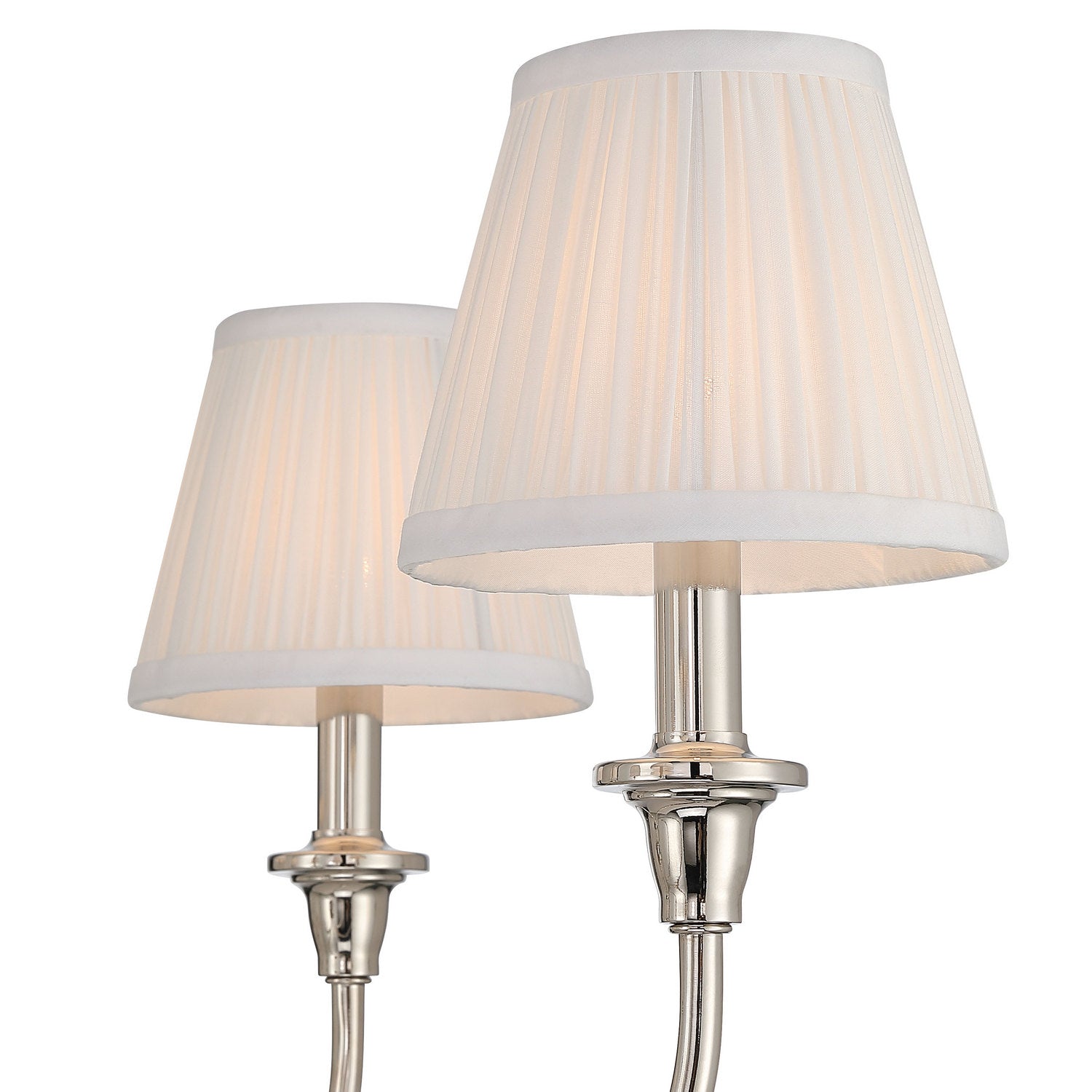 Golden - 1622-6 PN-HGW - Six Light Chandelier - Cambria - Polished Nickel